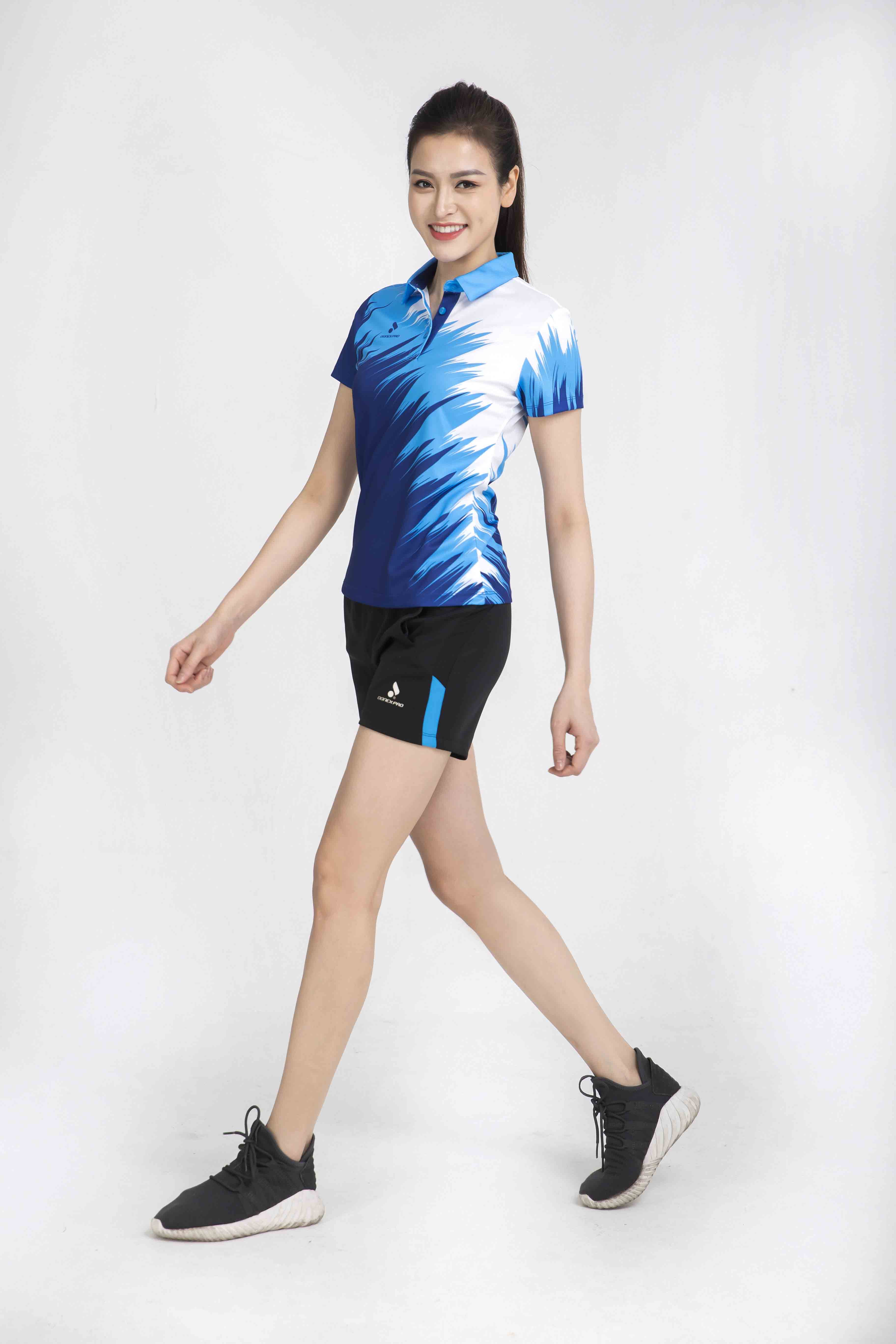 Áo thể thao nữ AC-3626 Xanh bích phối xanh copan