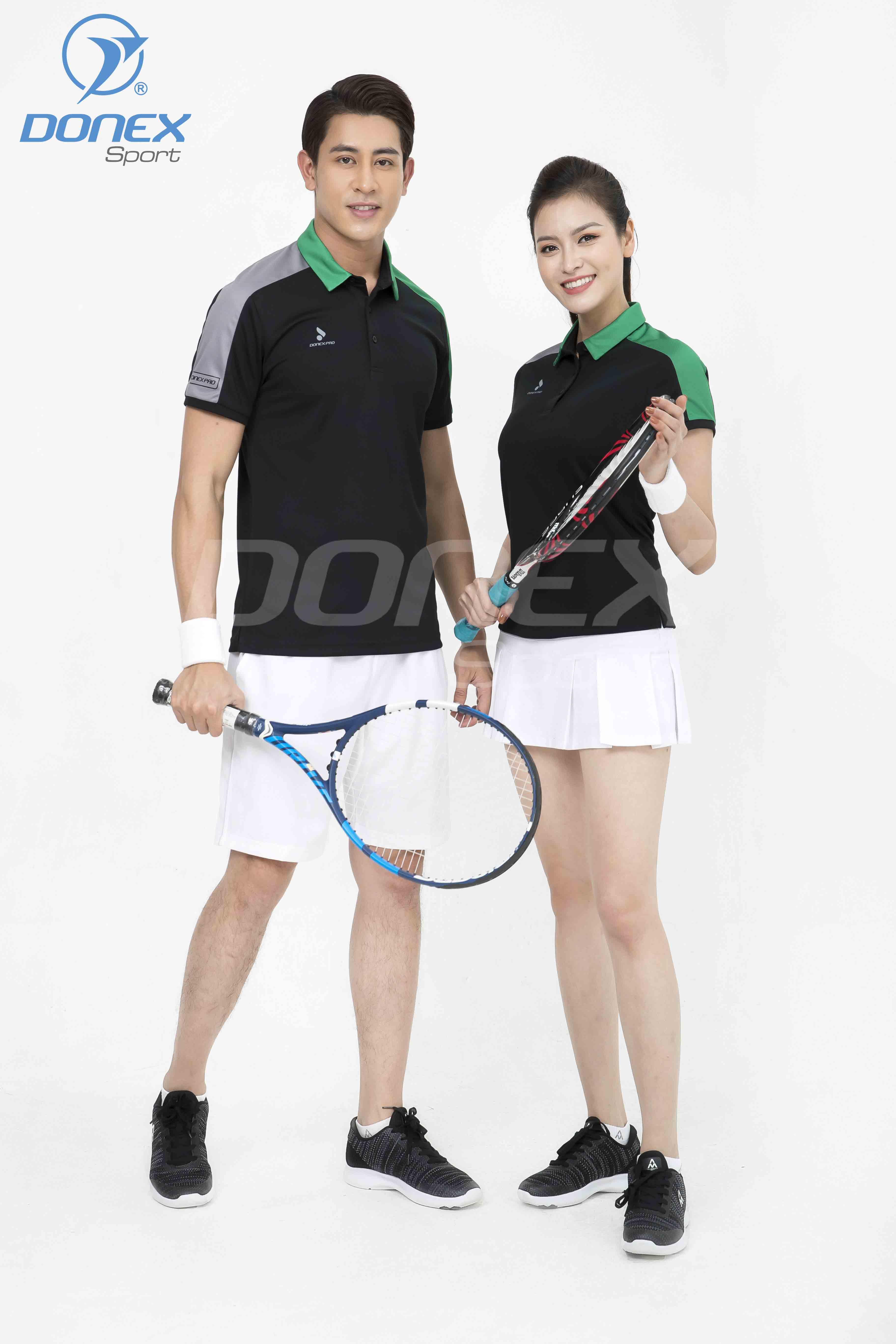 Áo thể thao nữ AC-3634-08-03 Đen phối xanh lá