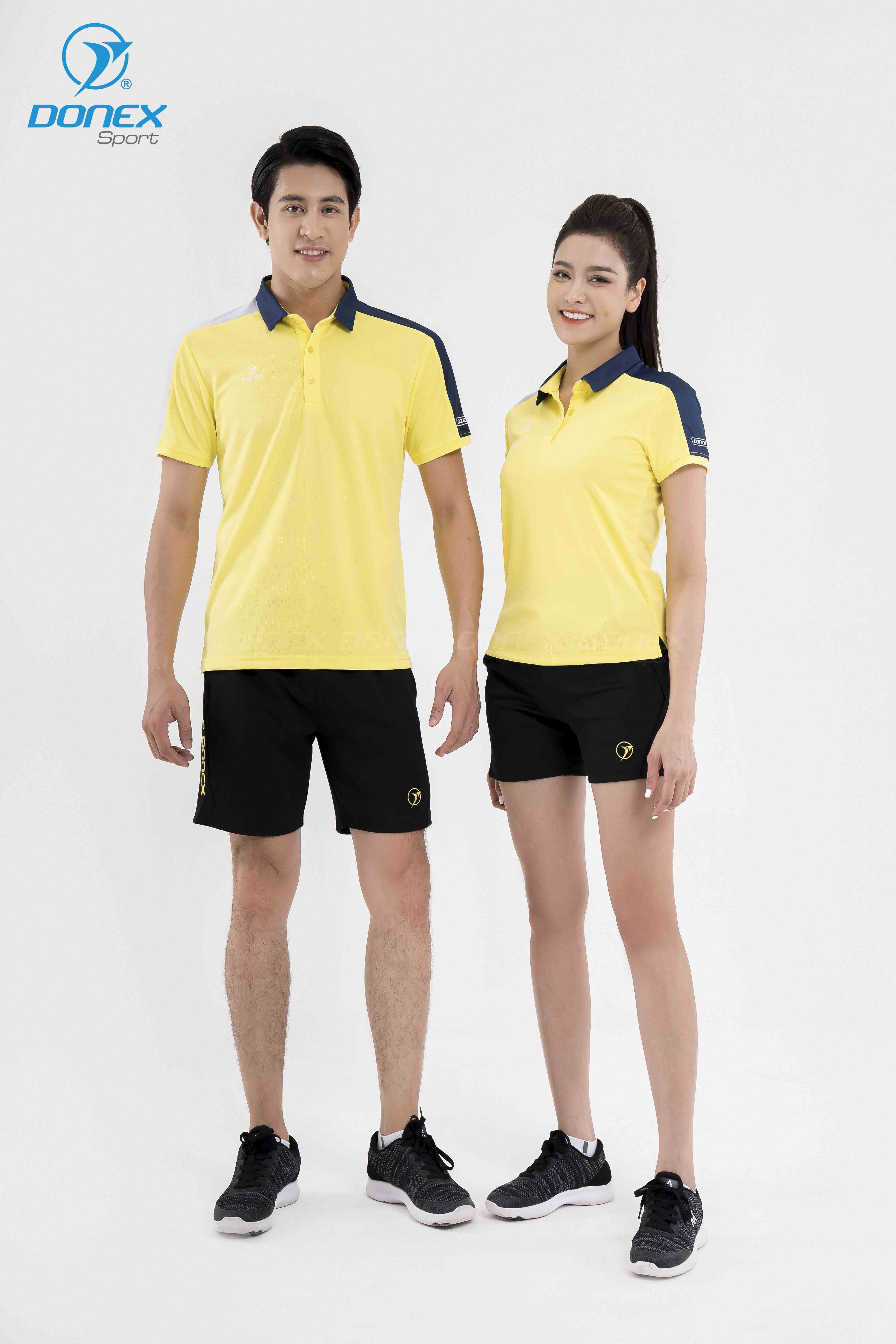 Áo thể thao nữ AC-3684 Vàng phối navy
