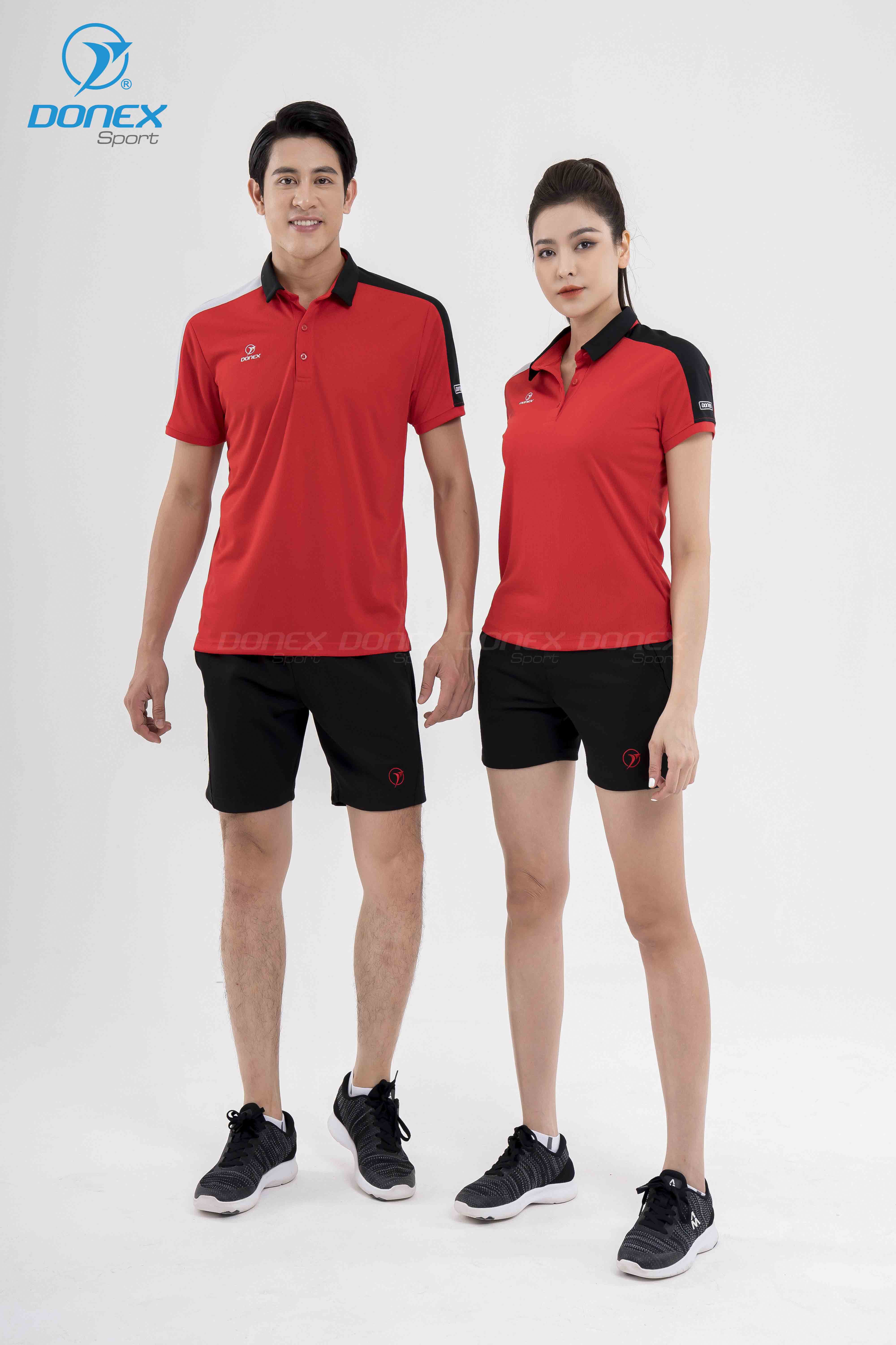 Áo thể thao nữ AC-3684 Đỏ phối đen