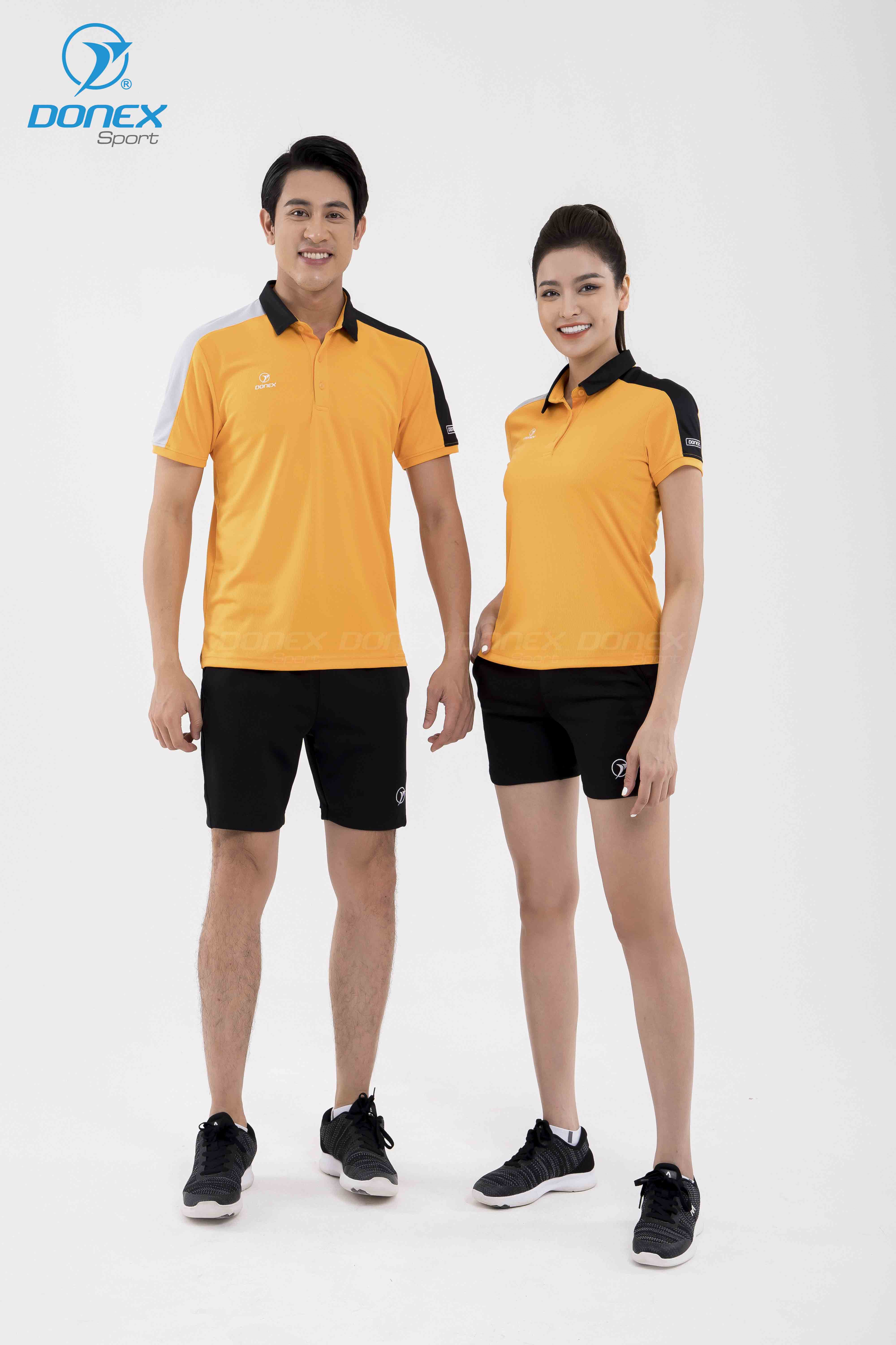 Áo thể thao nữ AC-3684 Cam phối đen