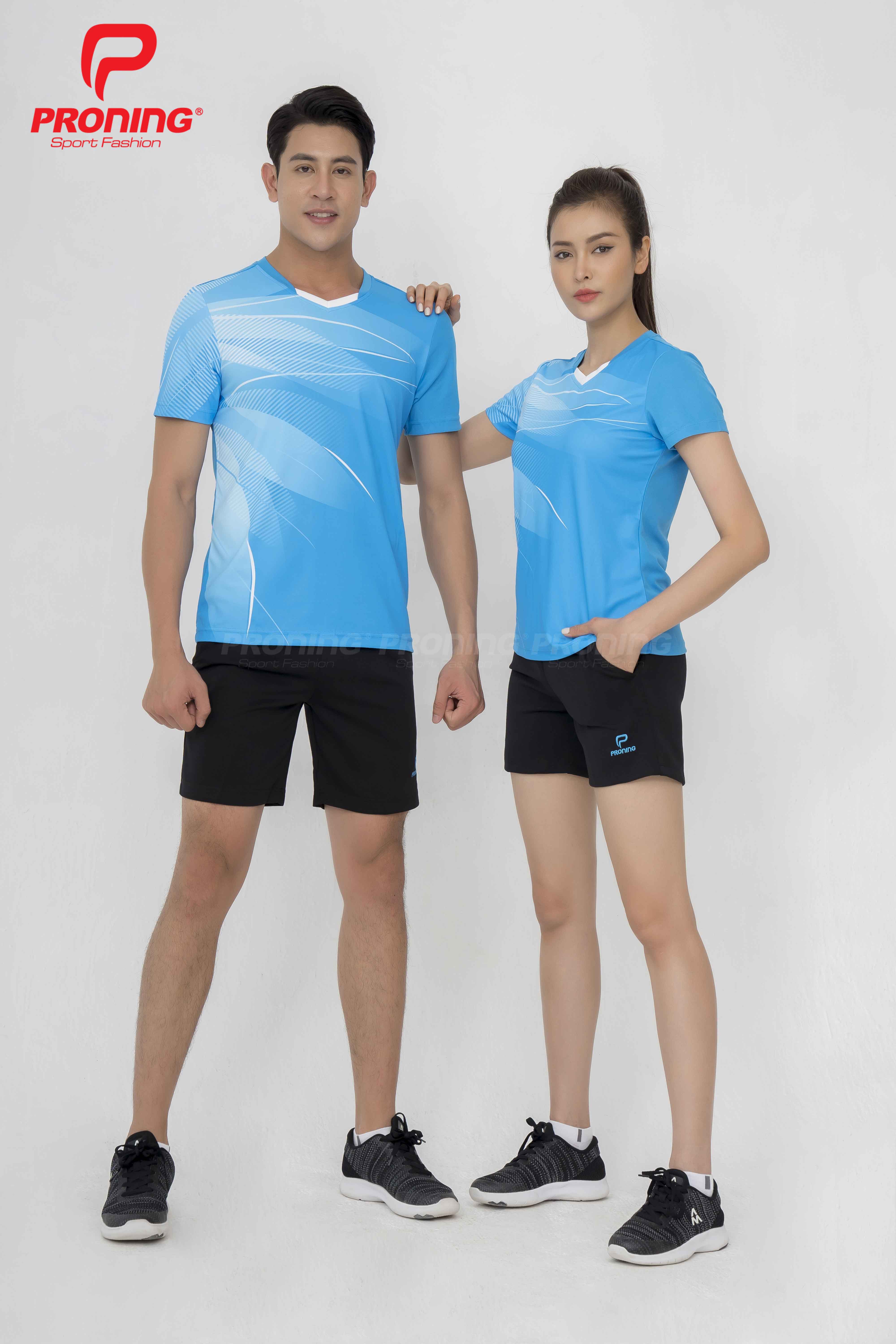 Áo thể thao nữ AC-3693 Xanh copan phối trắng