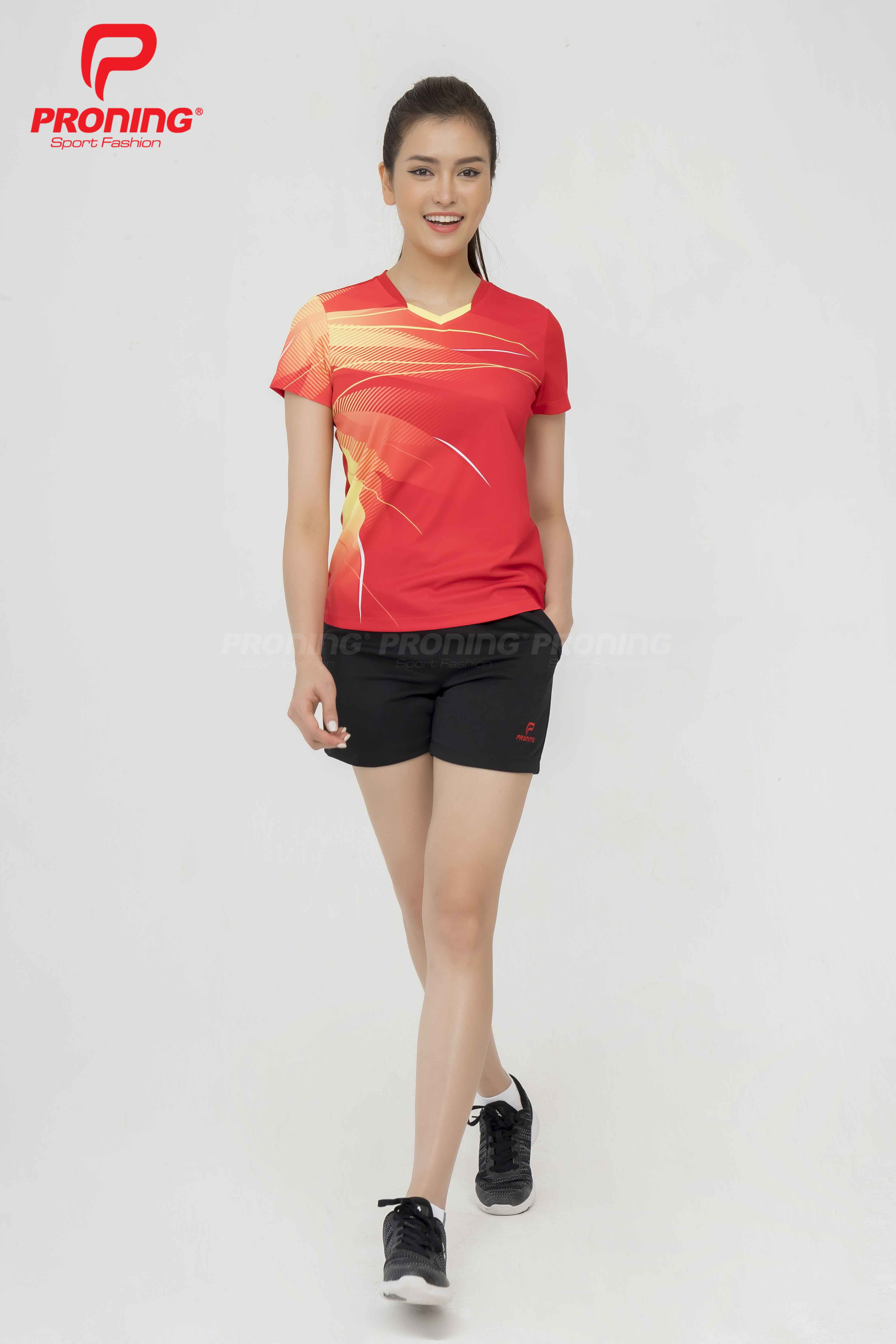 Áo thể thao nữ AC-3693 Vàng phối xanh lá