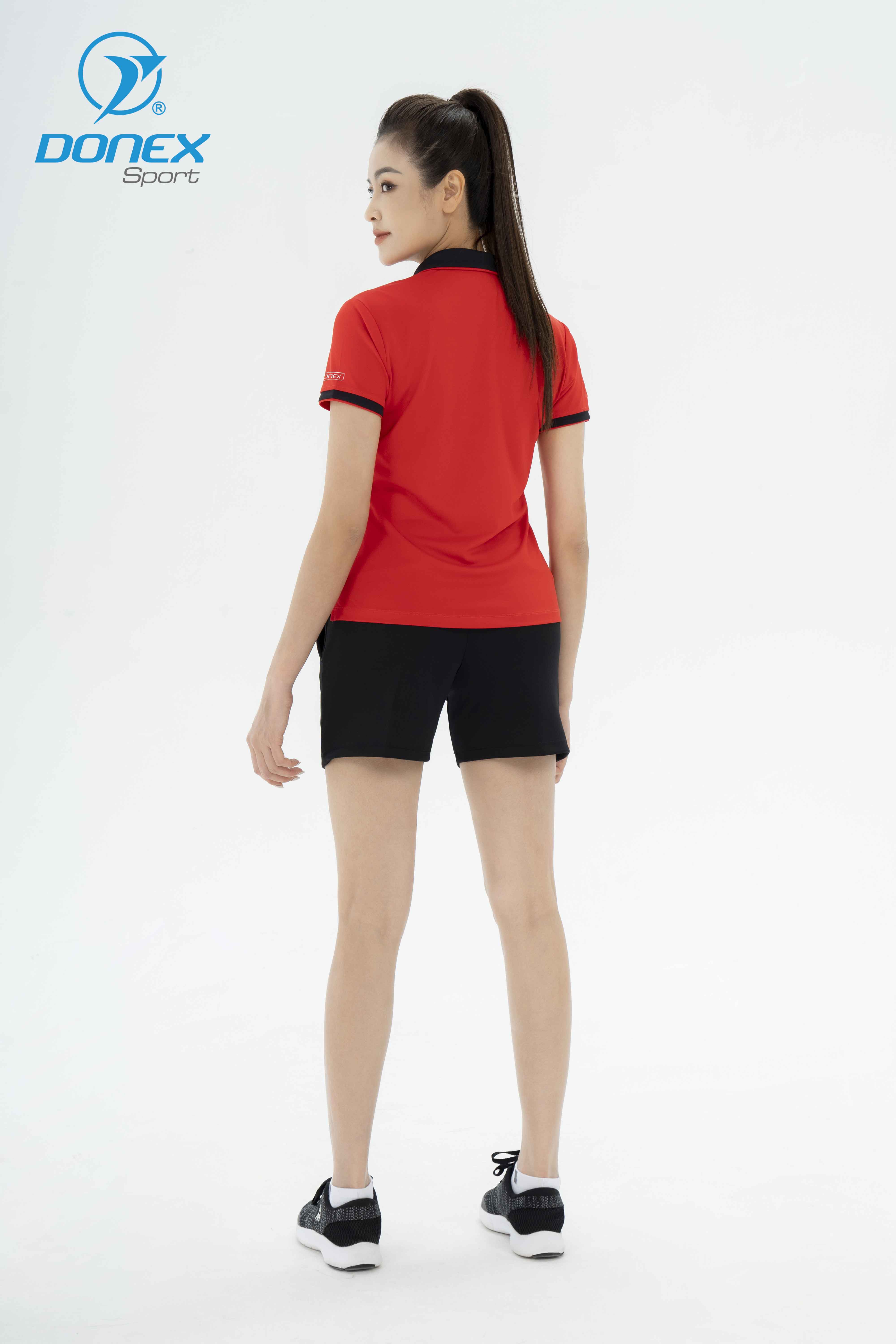 Áo thể thao nữ AC-3694 Đỏ phối đen