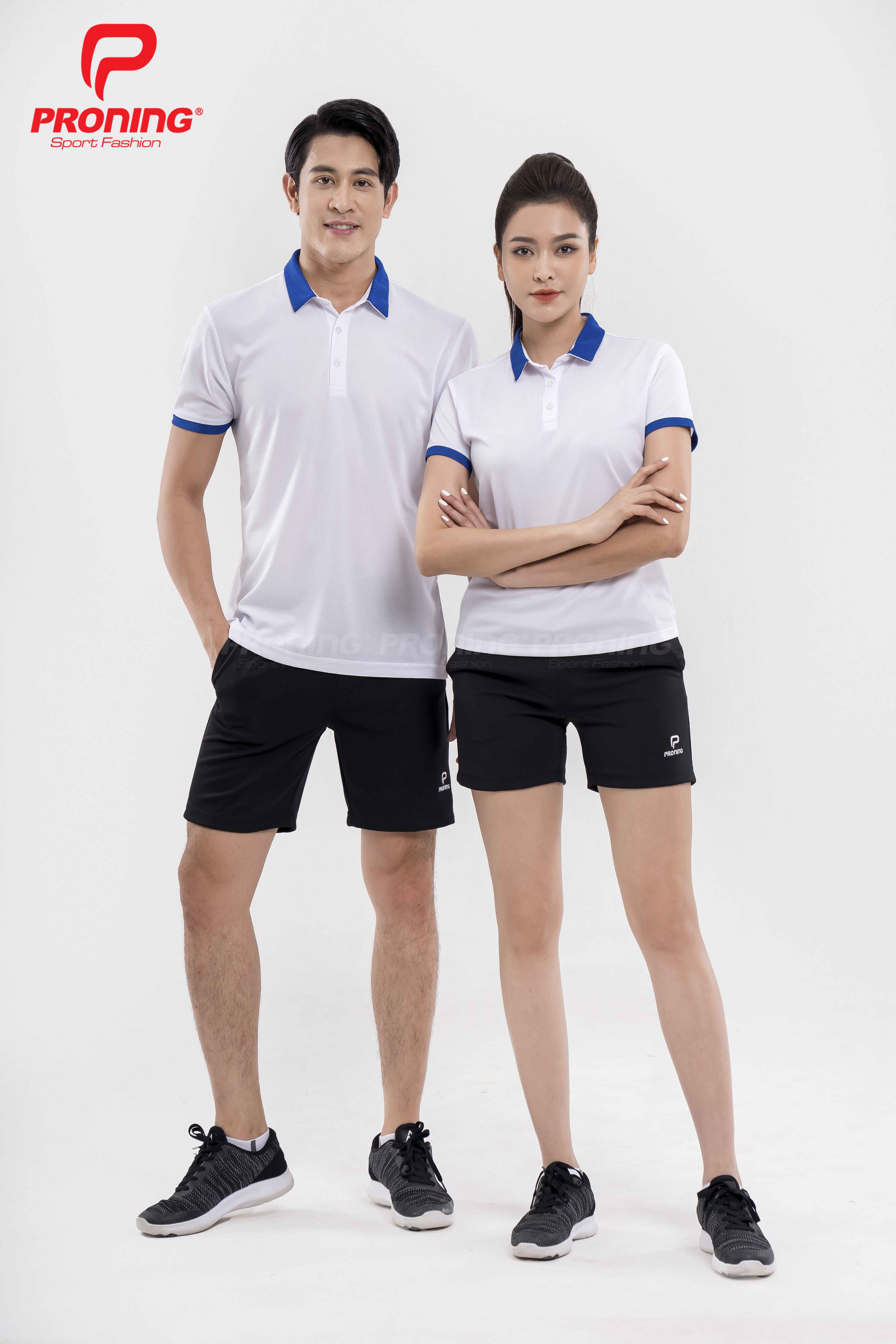 Áo thể thao nữ AC-3695 Trắng phối xanh bích