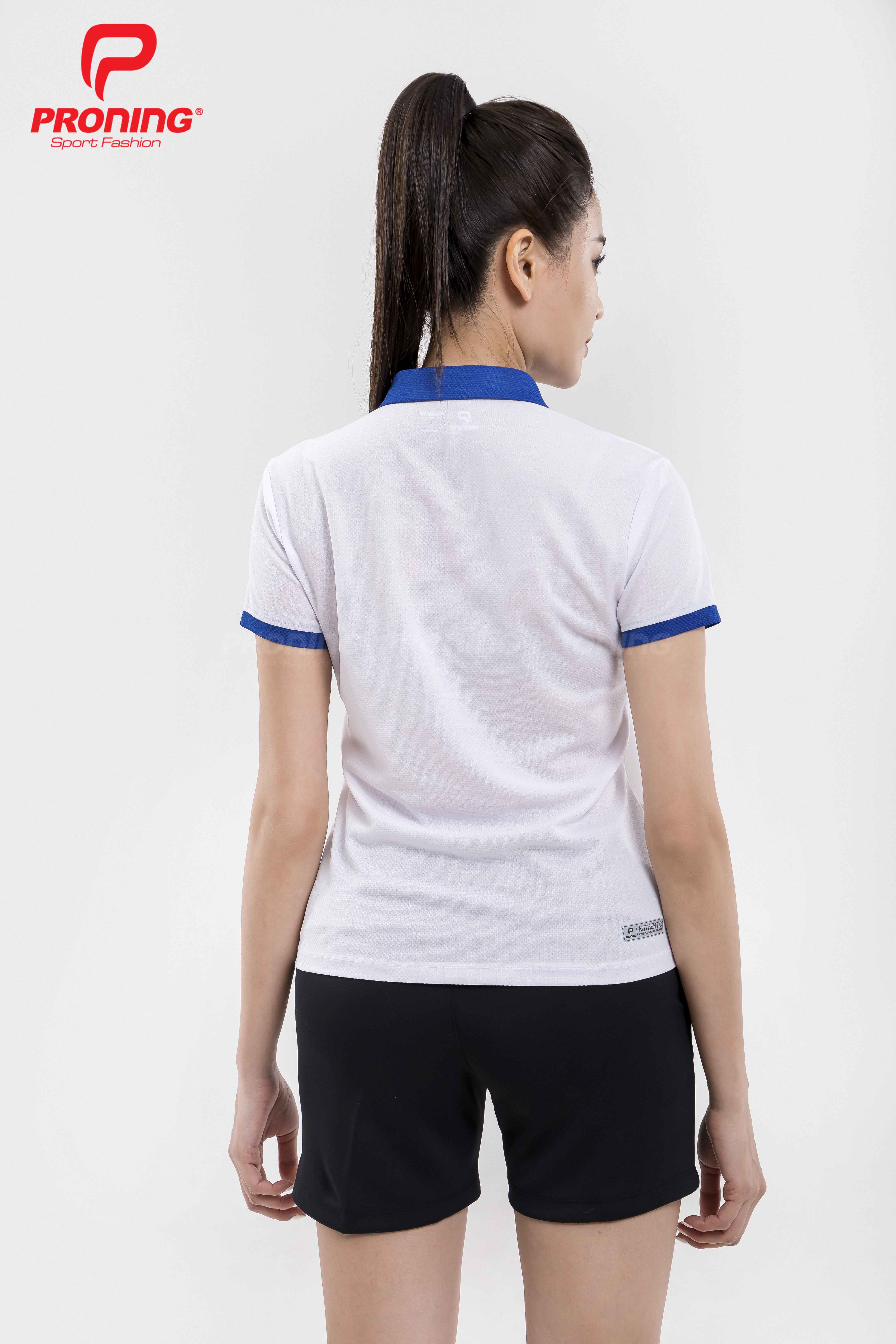 Áo thể thao nữ AC-3695 Trắng phối xanh bích