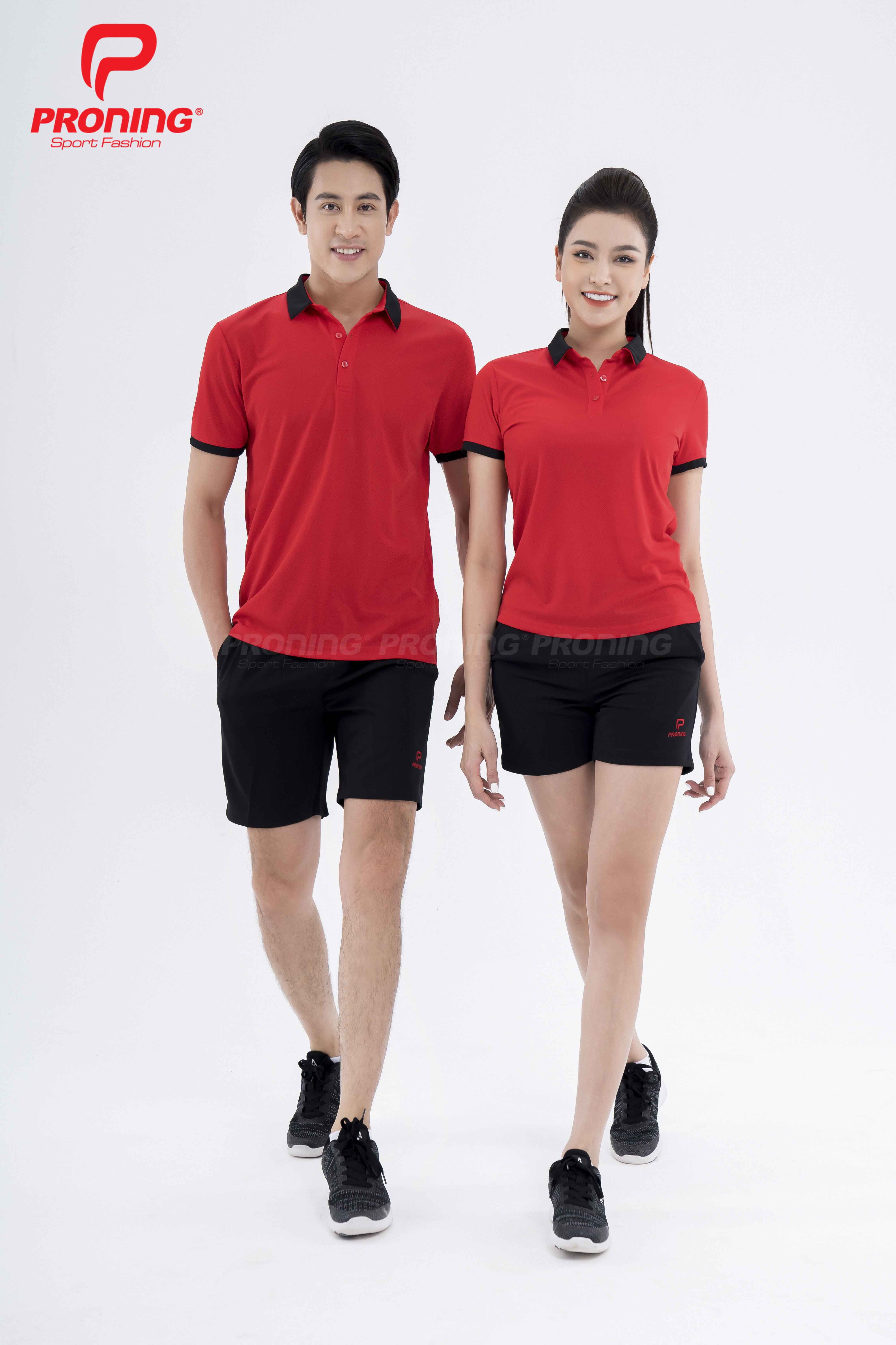 Áo thể thao nữ AC-3695 Đỏ phối đen