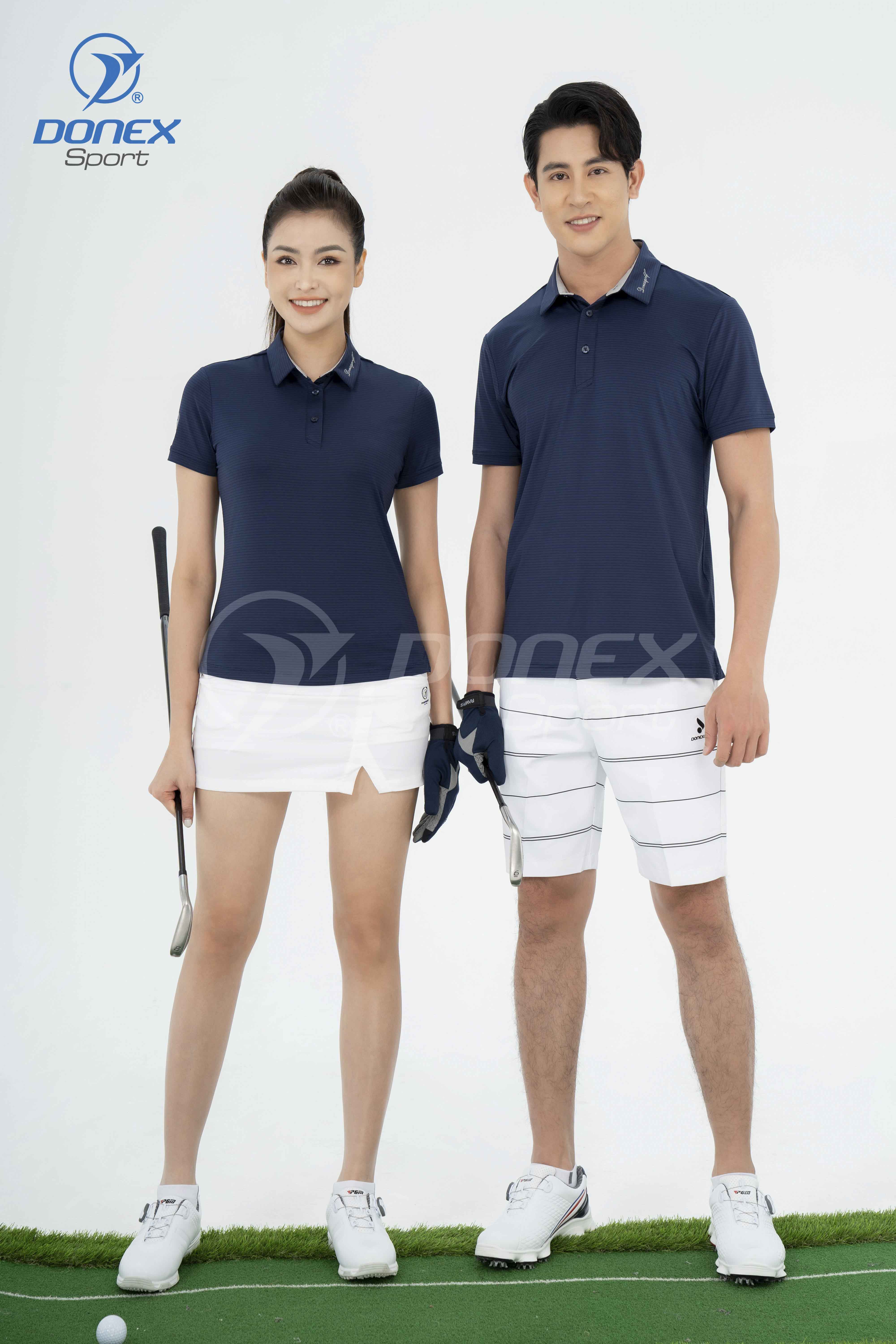 Áo thể thao nữ AC-3698 Navy phối ghi