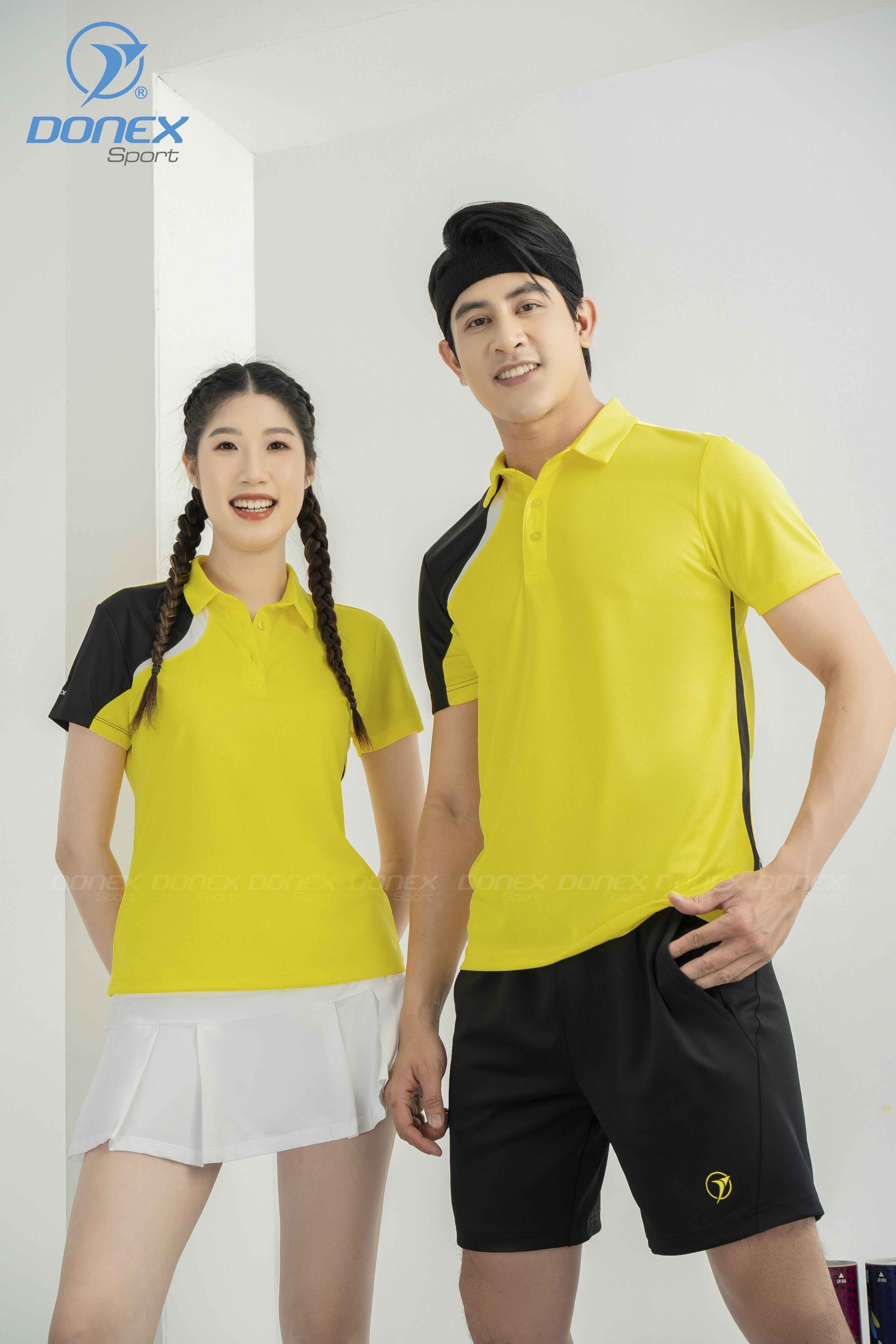 Áo thể thao nữ AC-3810 Vàng phối đen