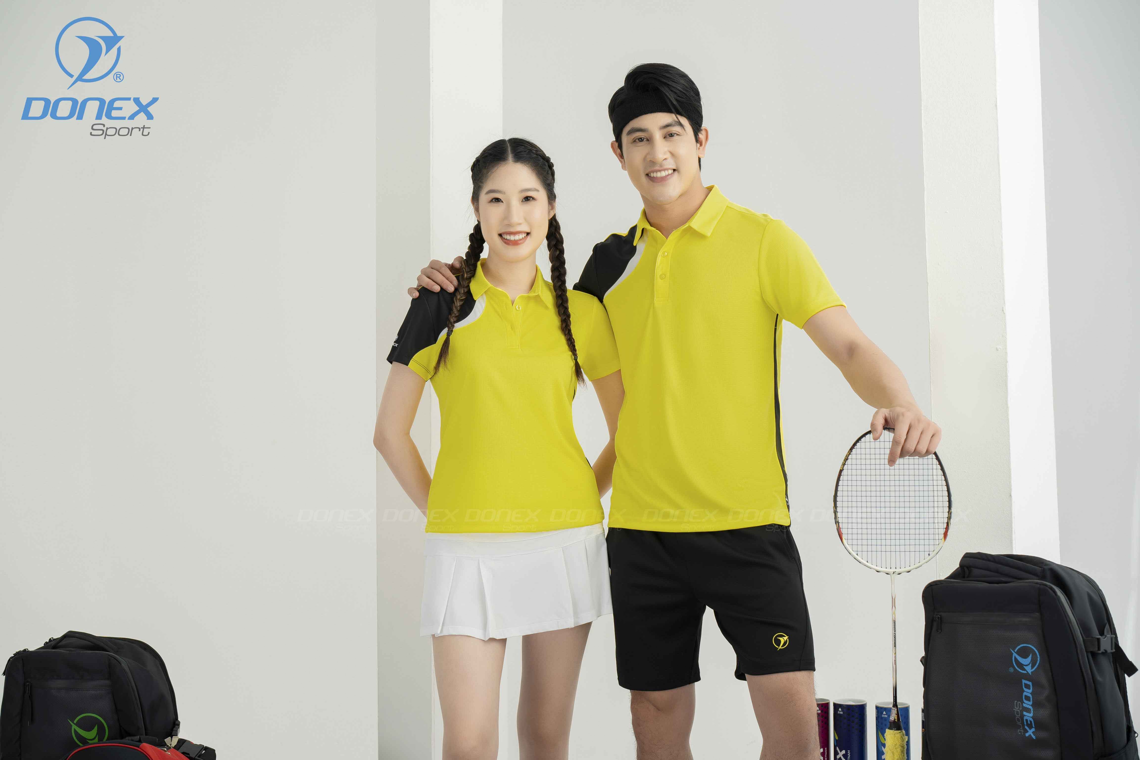 Áo thể thao nữ AC-3810 Vàng phối đen