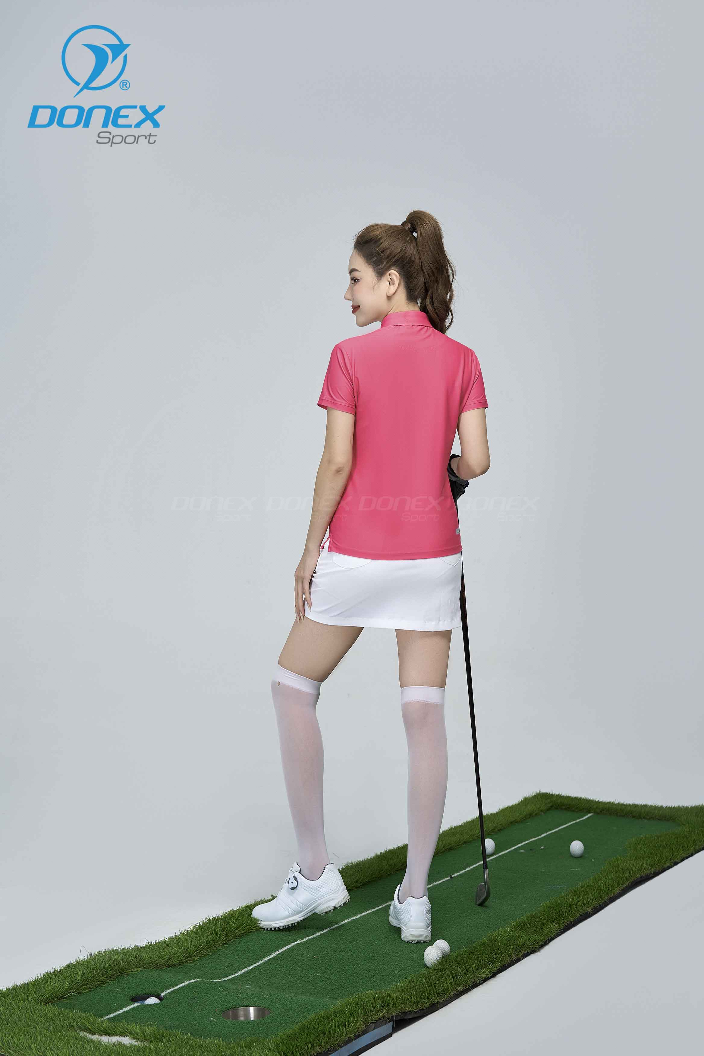 Áo thể thao nữ AC-3814 Hồng phối trắng