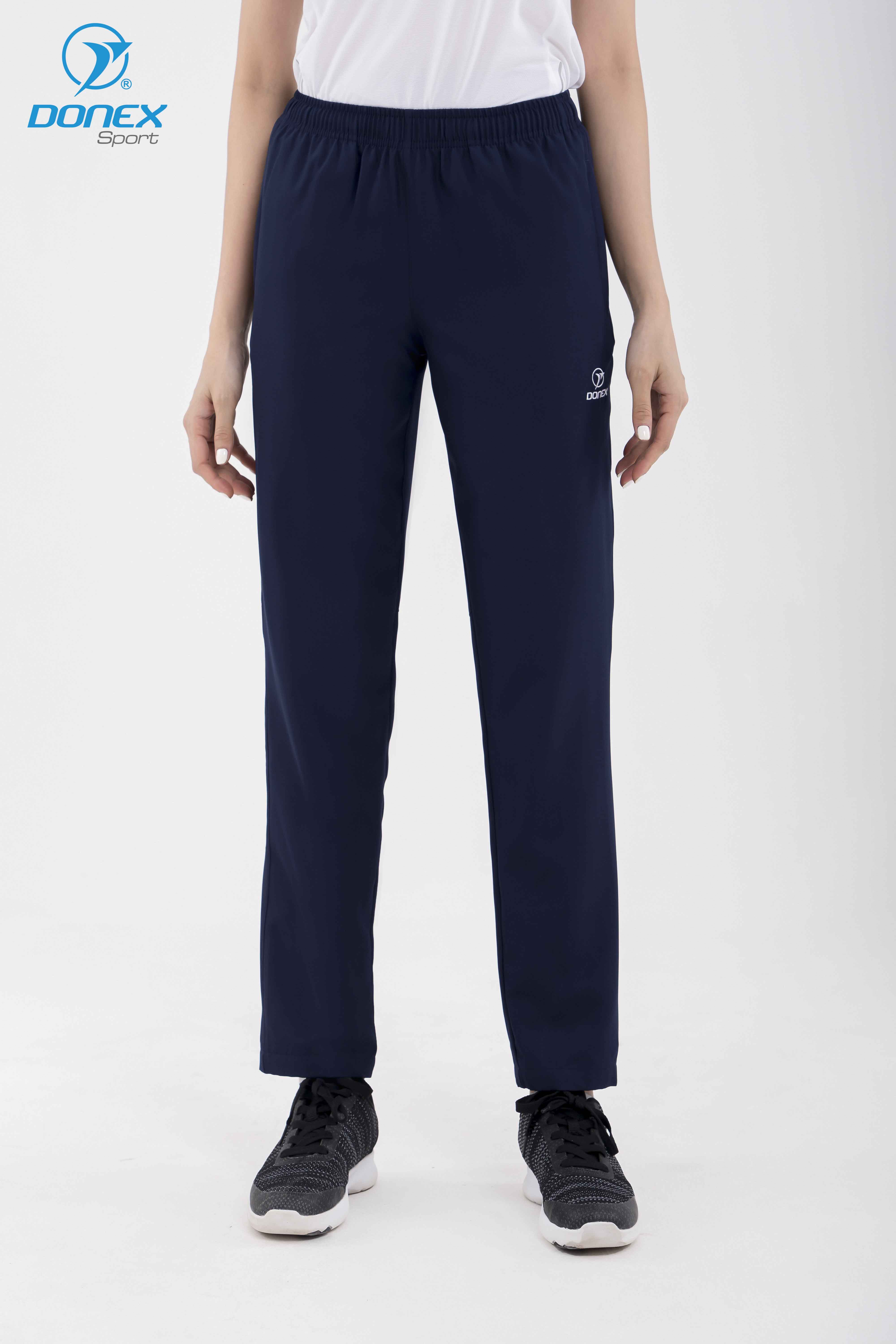 Quần gió Thể Thao Nữ DONEX Prillante AD-558 Navy Phối Trắng