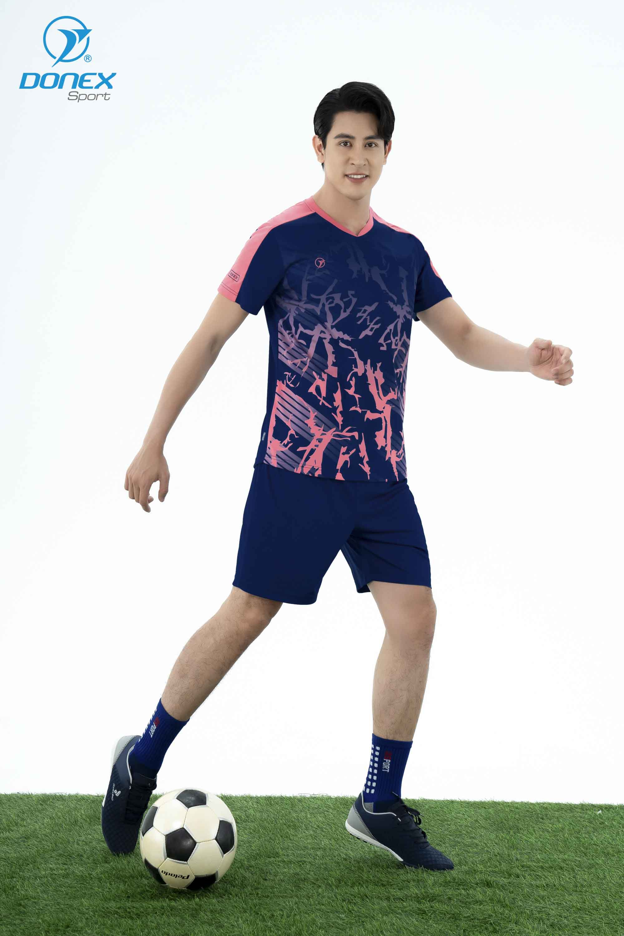 Bộ thể thao nam MCB-6156 Navy phối hồng