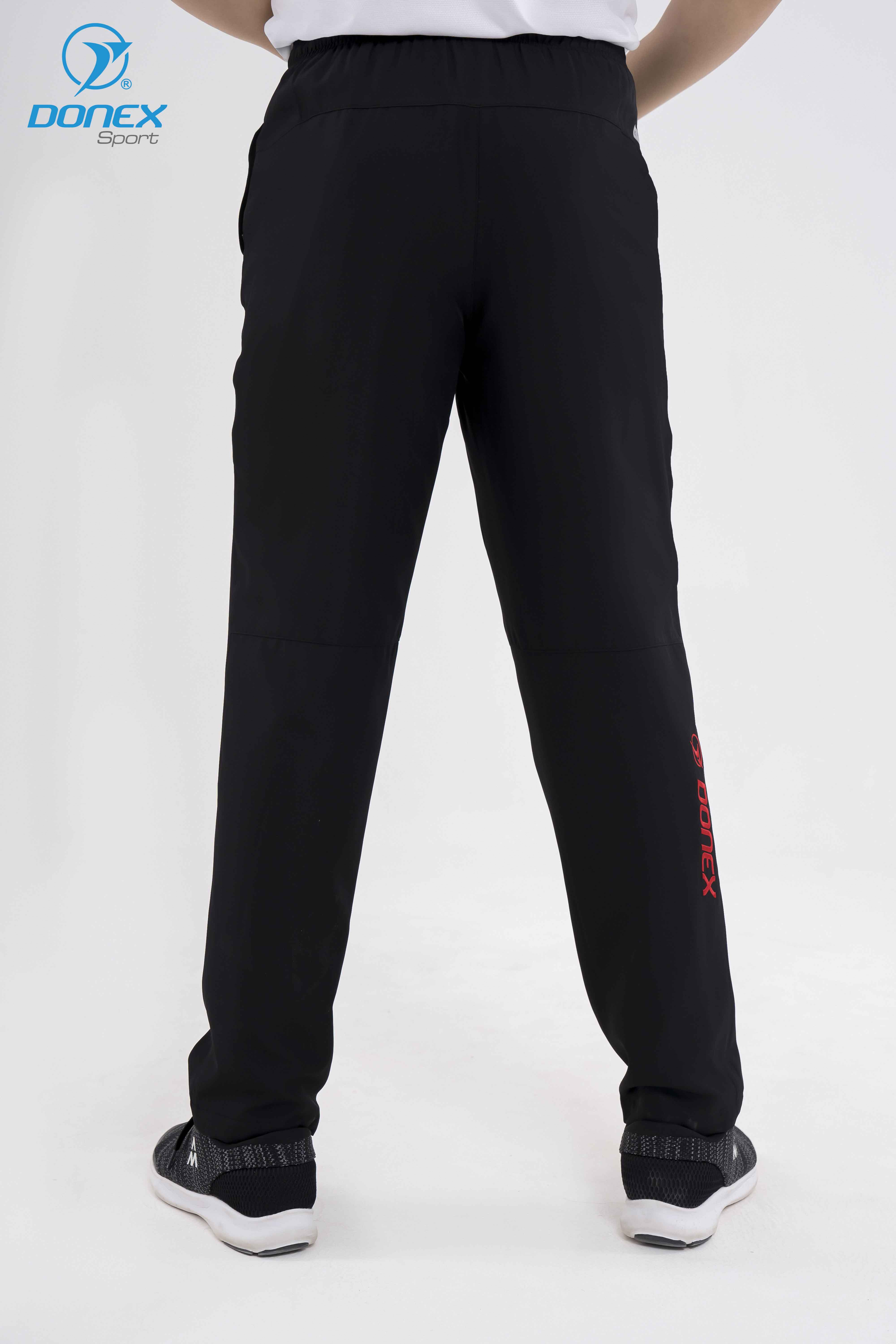 Quần Gió Thể Thao Nam DONEX Prillante MD-658 Đen phối đỏ