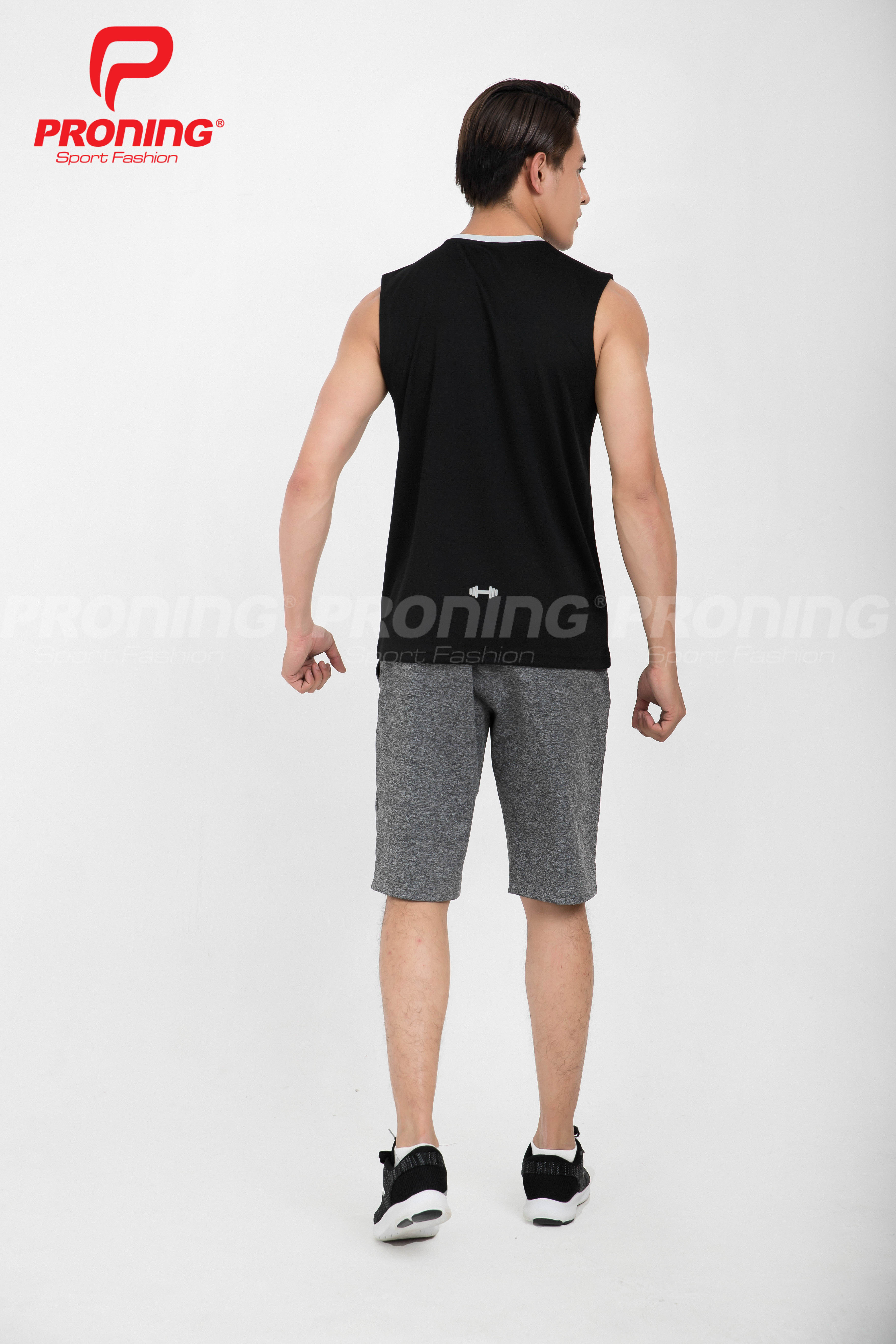 Áo thể thao nam MC-9003-08-18 Đen phối ghi