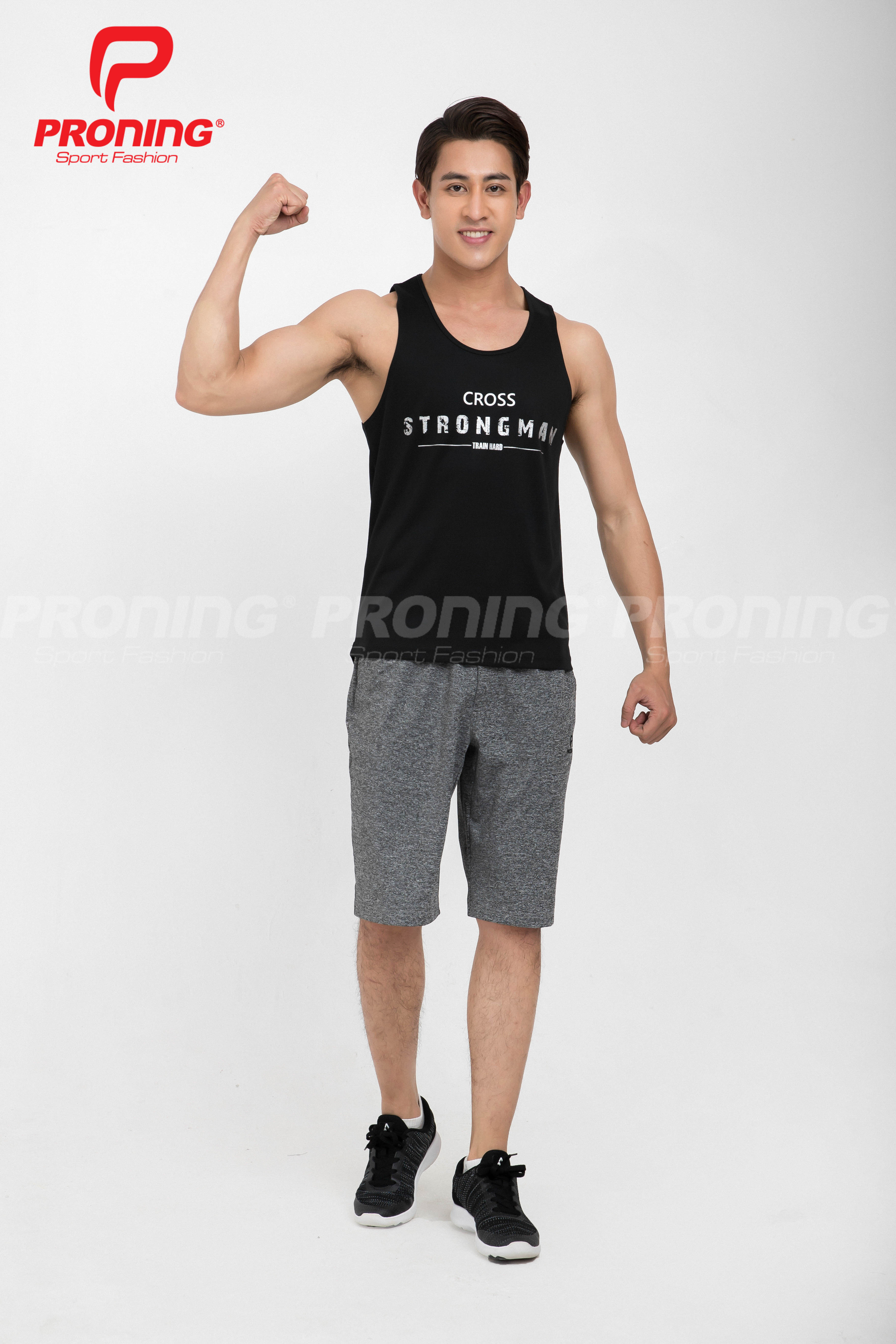 Áo thể thao nam MC-9005-08-18 Đen phối ghi