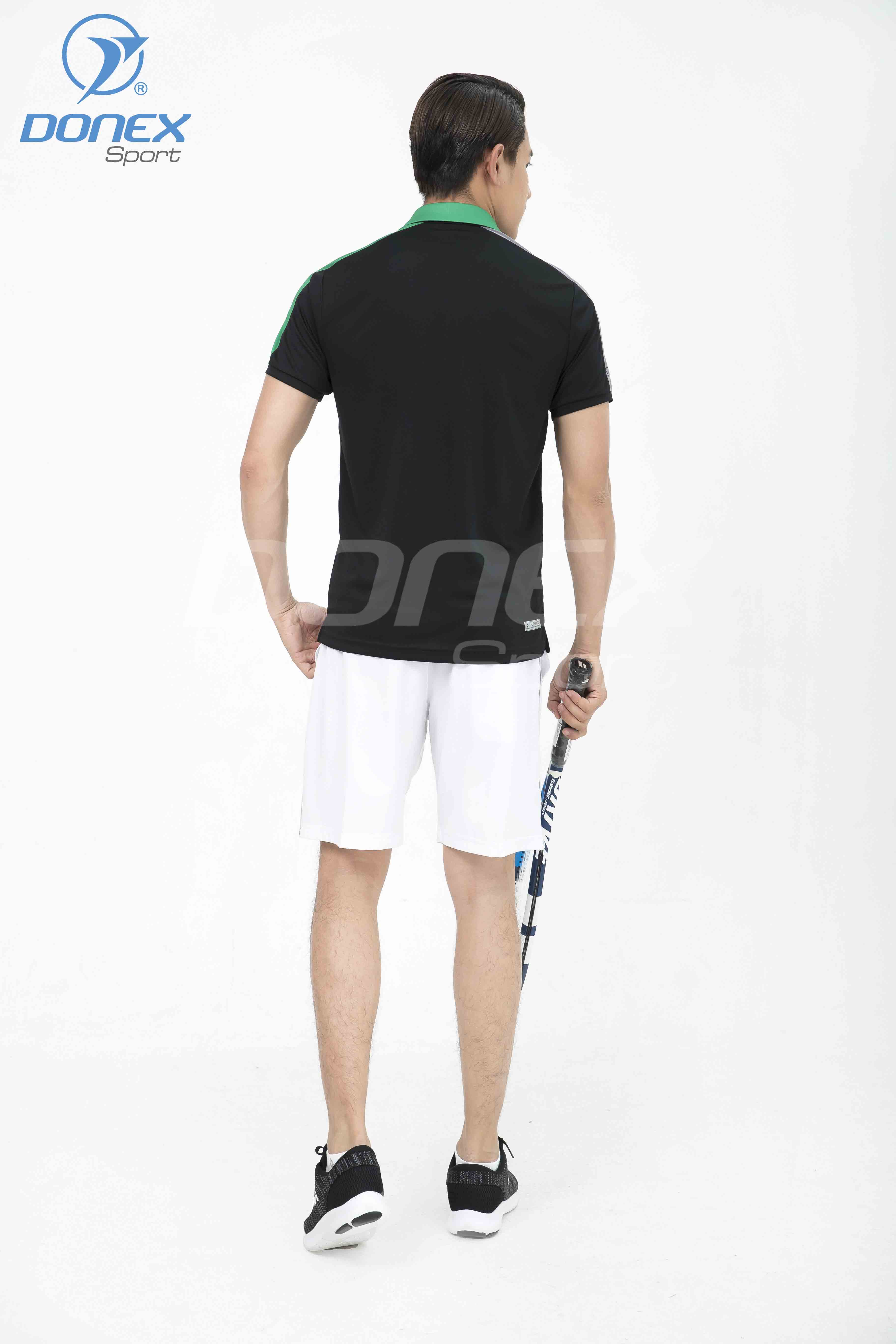 Áo thể thao nam MC-9034-08-03 Đen phối xanh lá