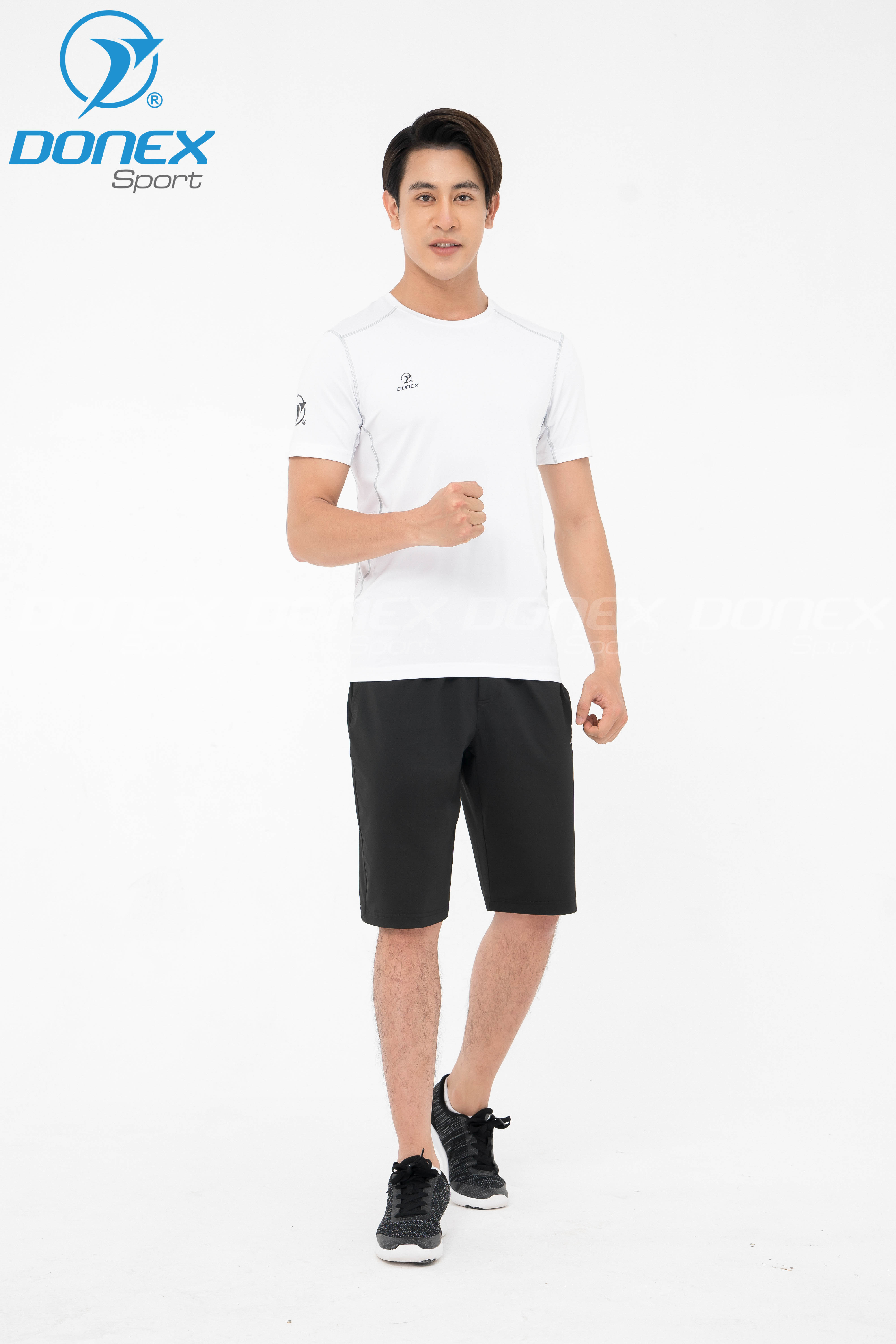 Áo thể thao nam MC-9072-01-08 Trắng in đen