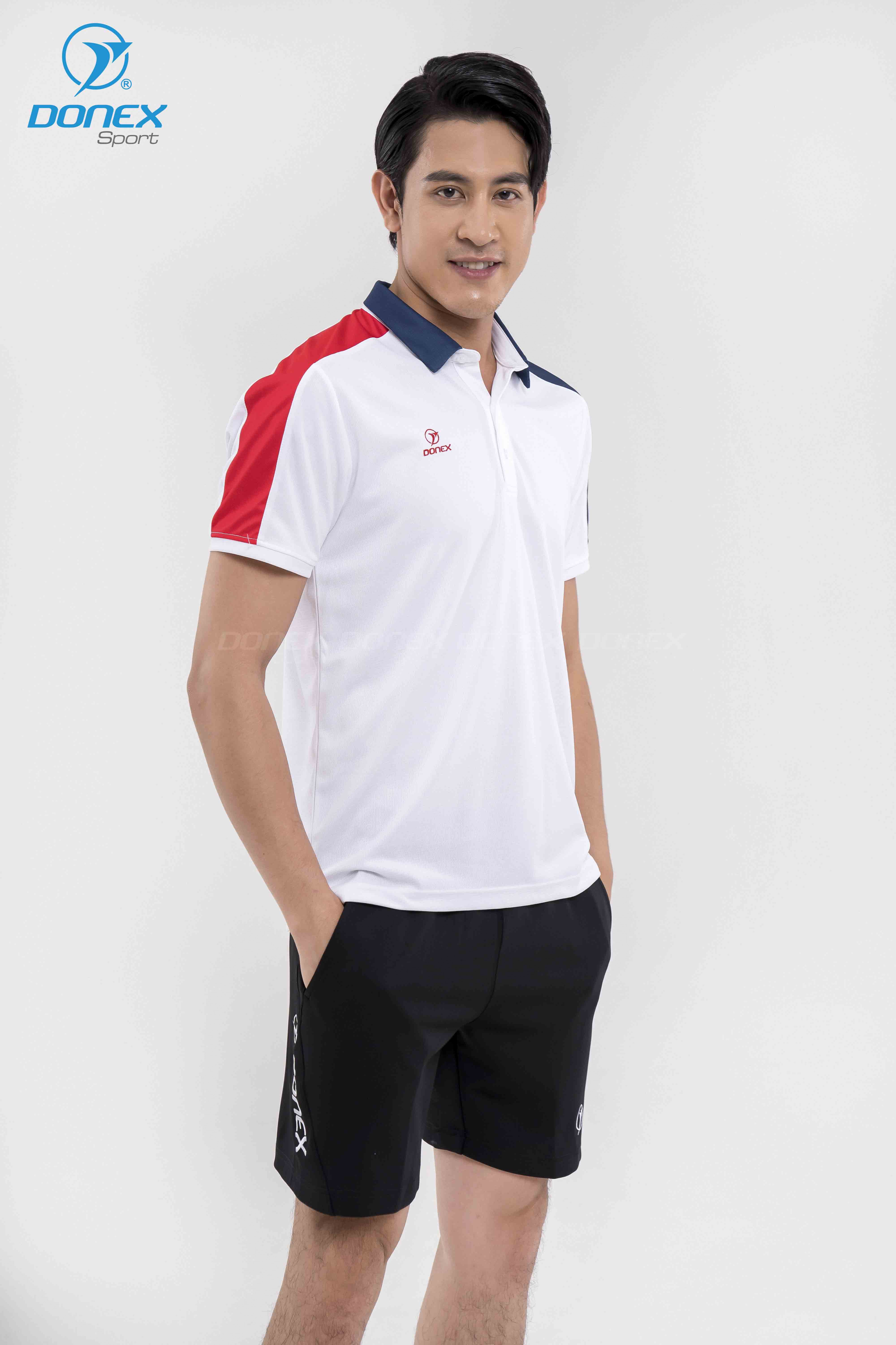 Áo thể thao nam MC-9084 Trắng phối navy