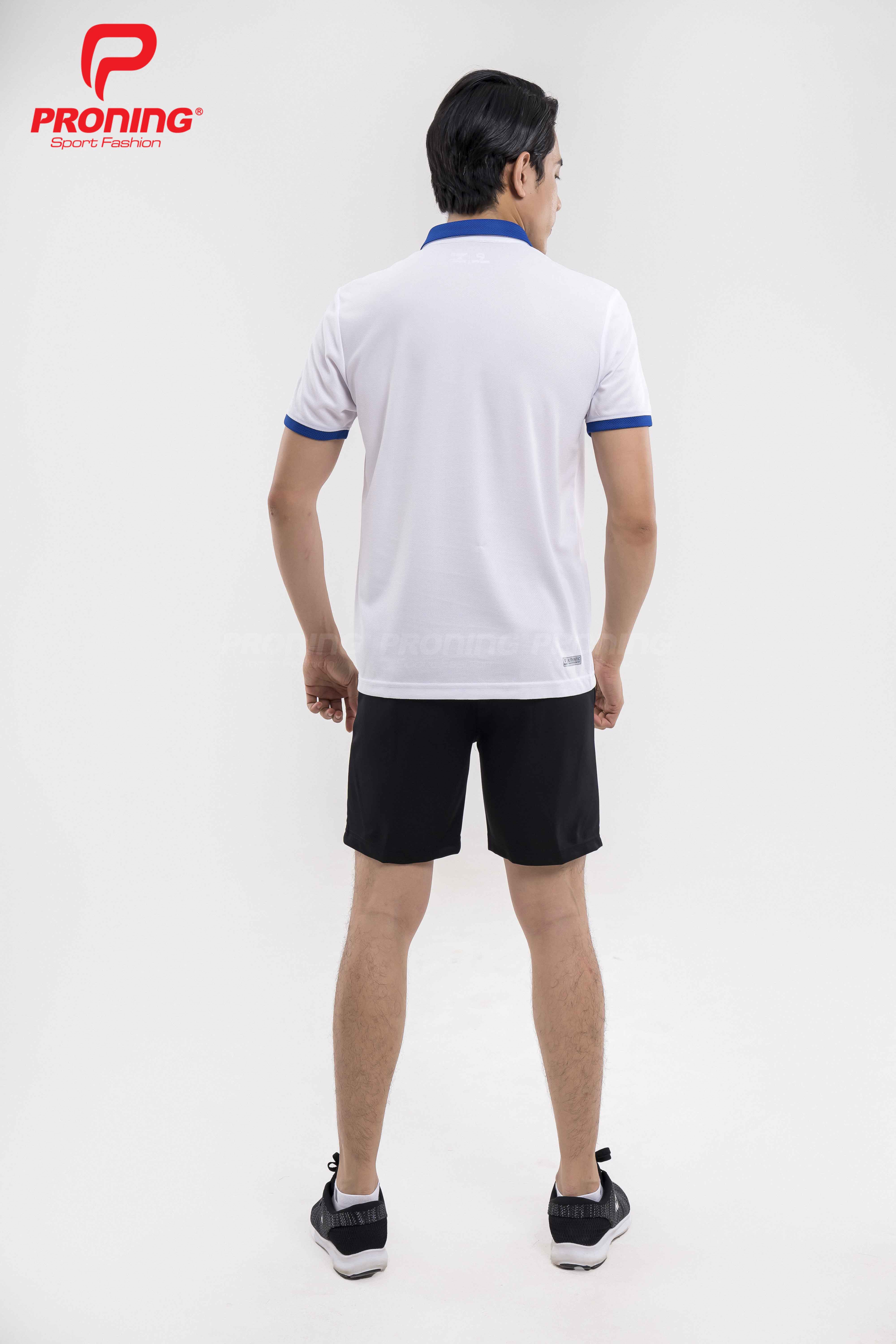 Áo thể thao nam MC-9095 Trắng phối xanh bích