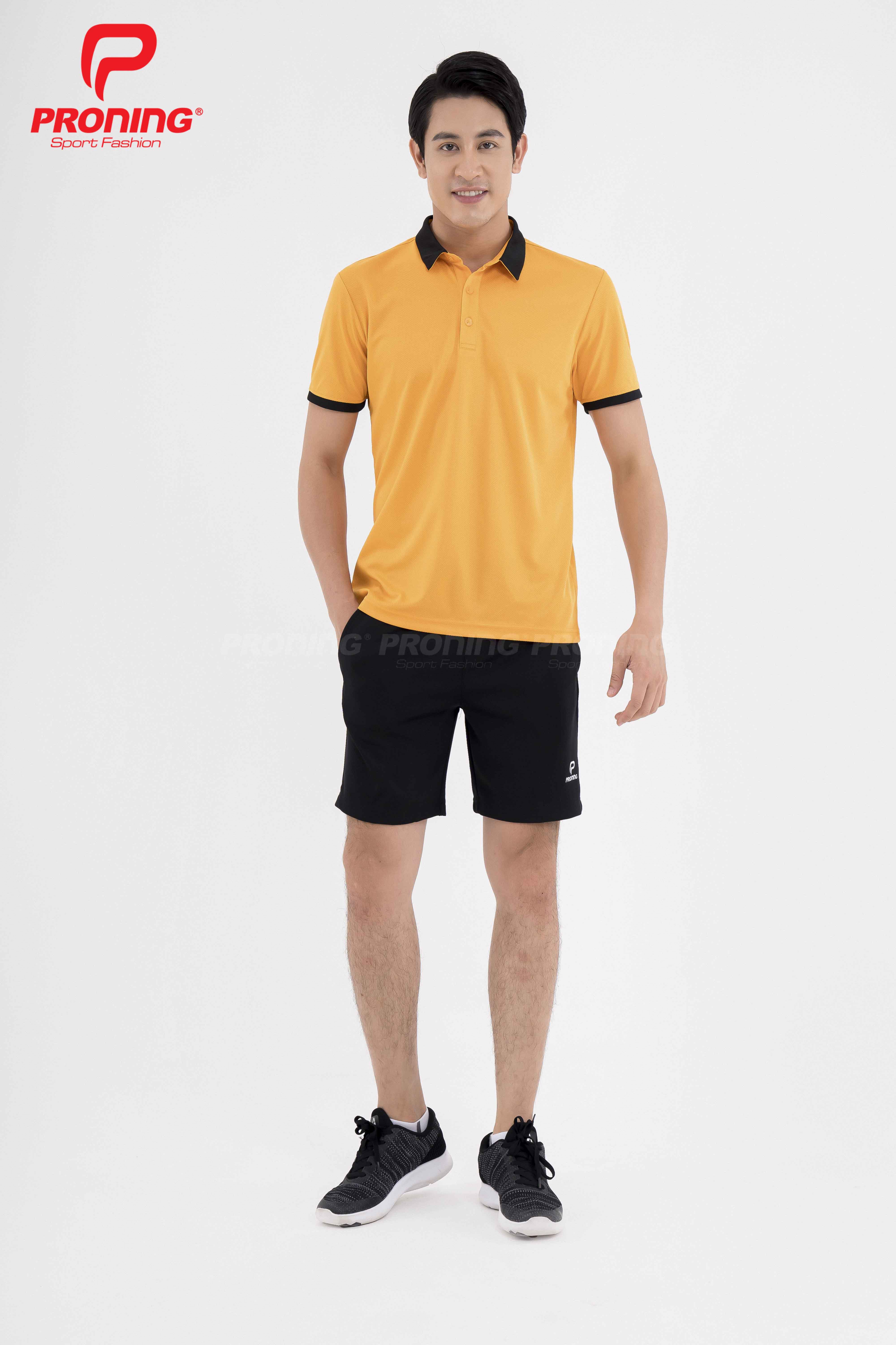 Áo thể thao nam MC-9095 Cam phối đen