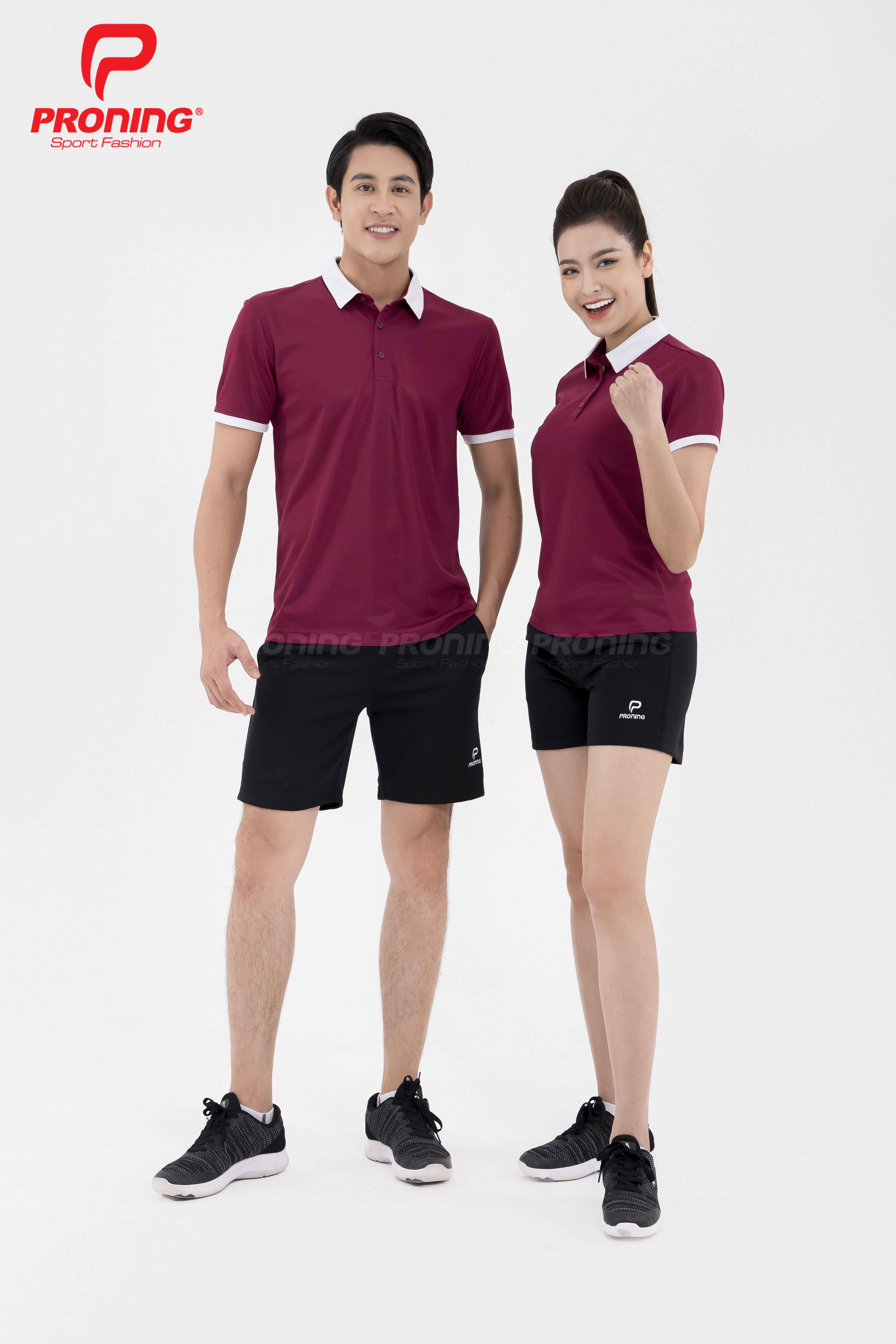 Áo thể thao nam MC-9095 Đỏ đô phối trắng