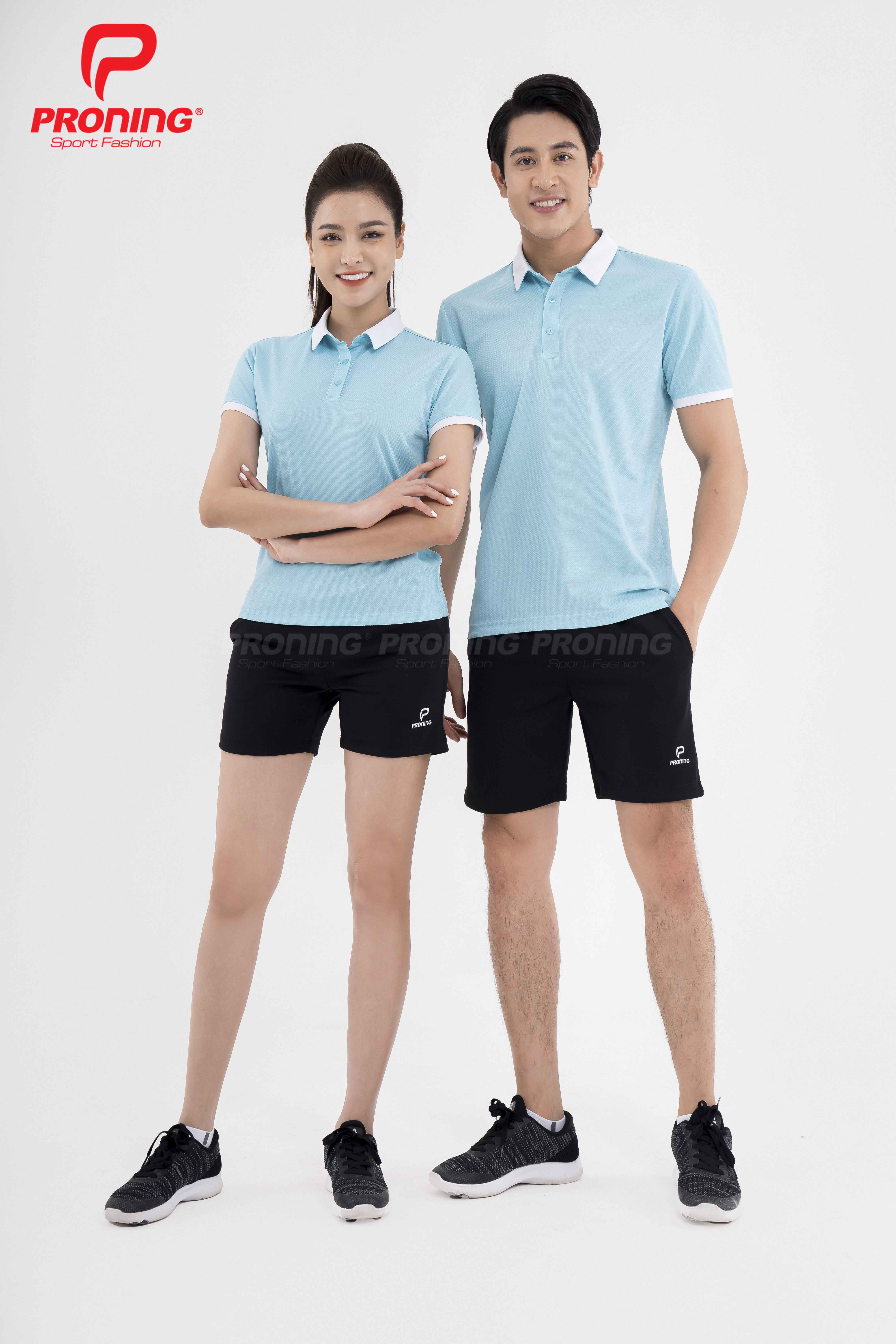 Áo thể thao nam MC-9095 Xanh ngọc phối trắng