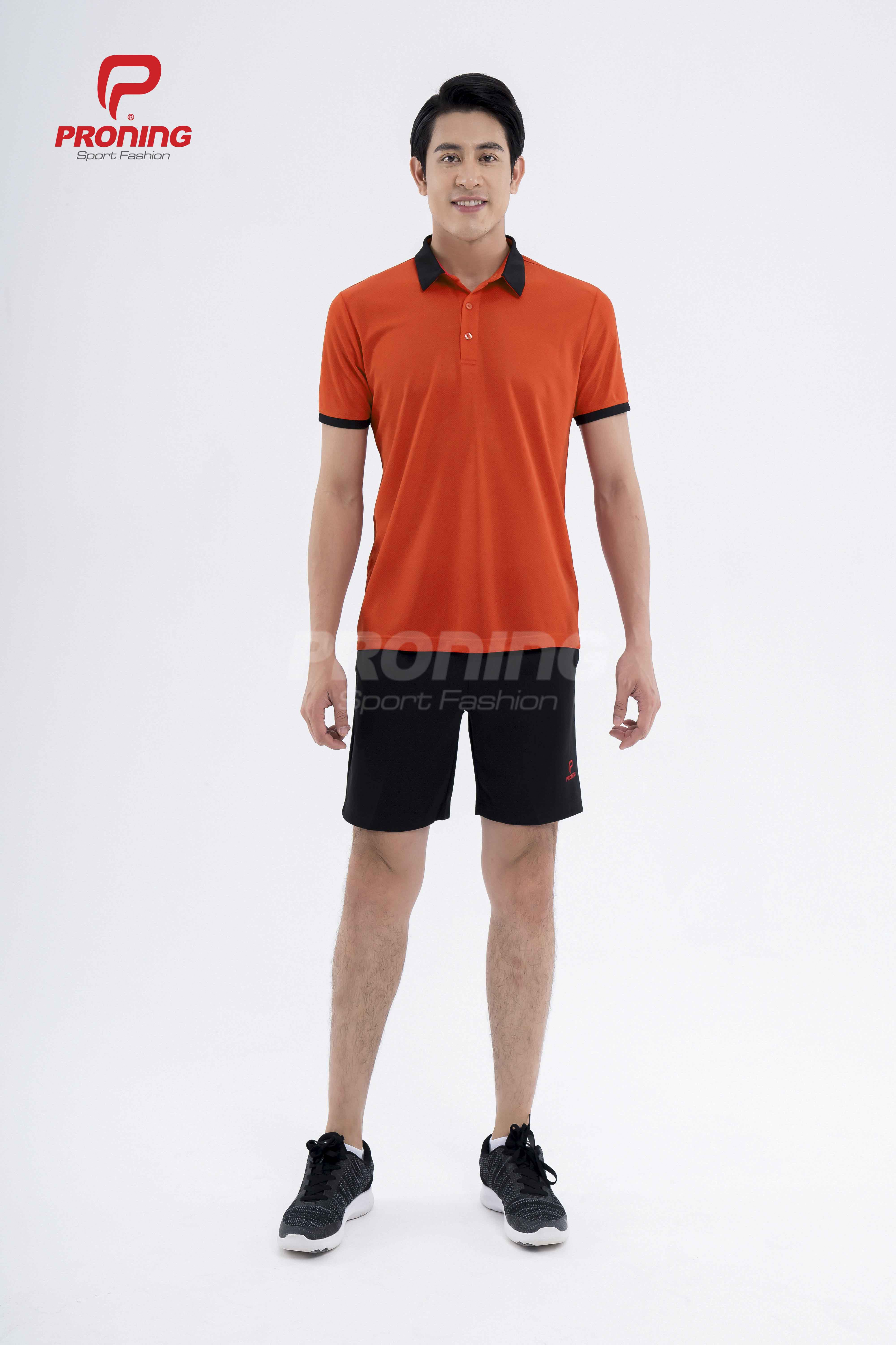 Áo thể thao nam MC-9095 Cà rốt phối đen