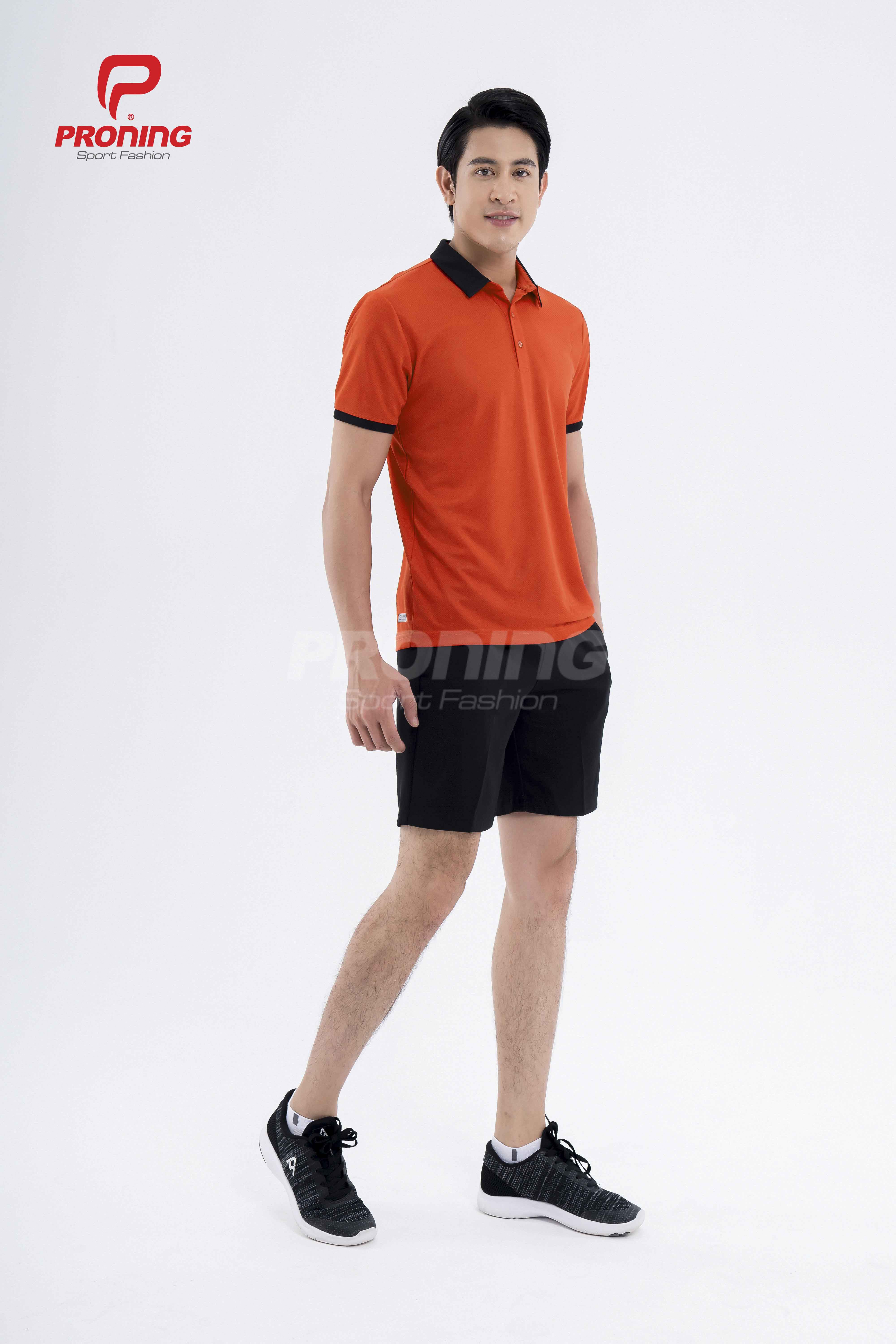 Áo thể thao nam MC-9095 Cà rốt phối đen