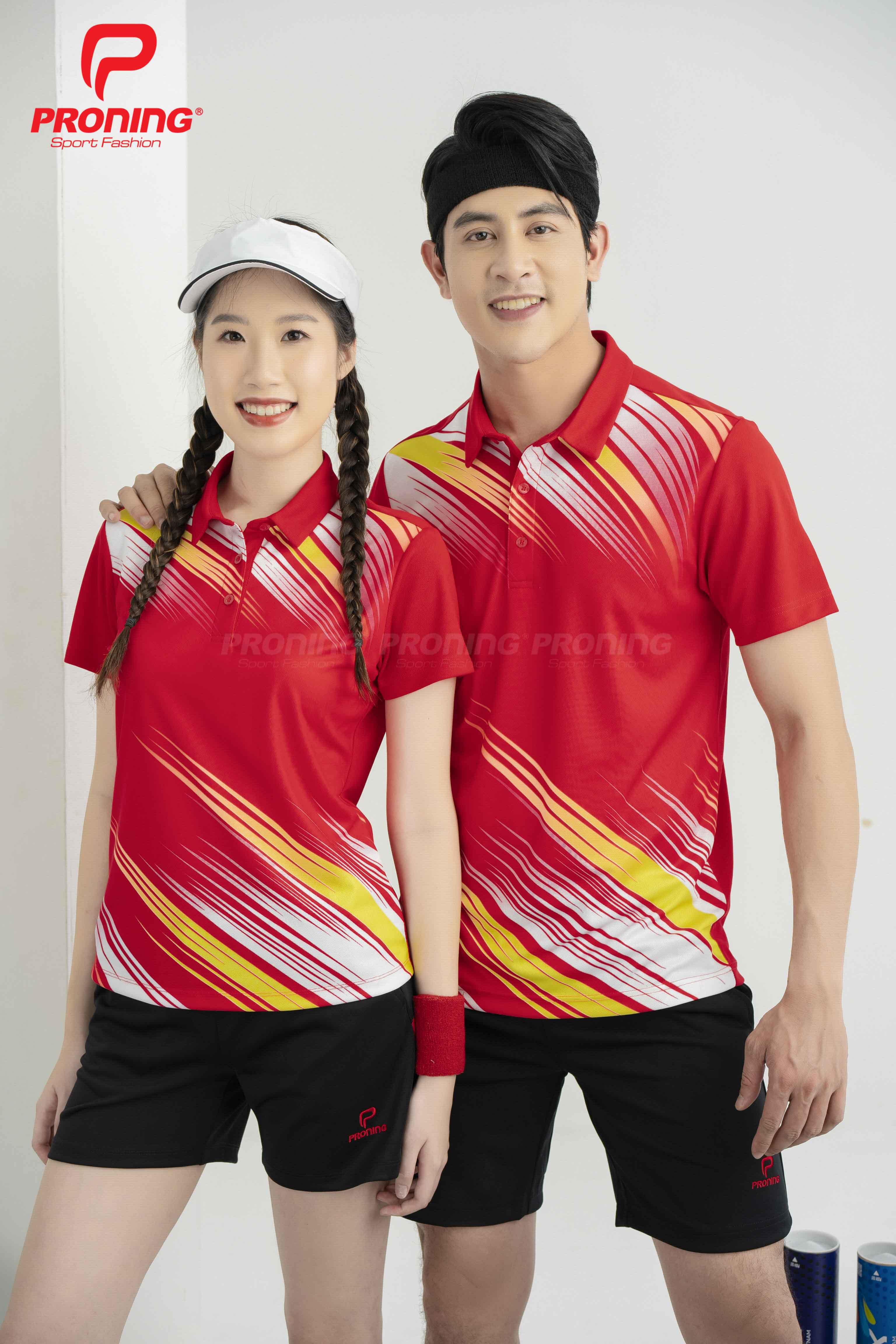 Áo thể thao nam MC-9097 Đỏ phối vàng