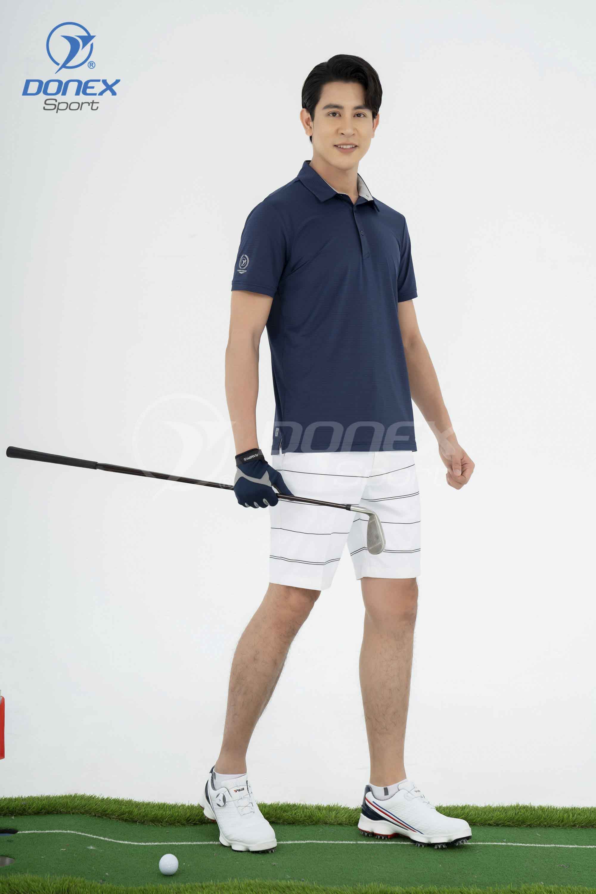 Áo thể thao nam MC-9098 Navy phối ghi