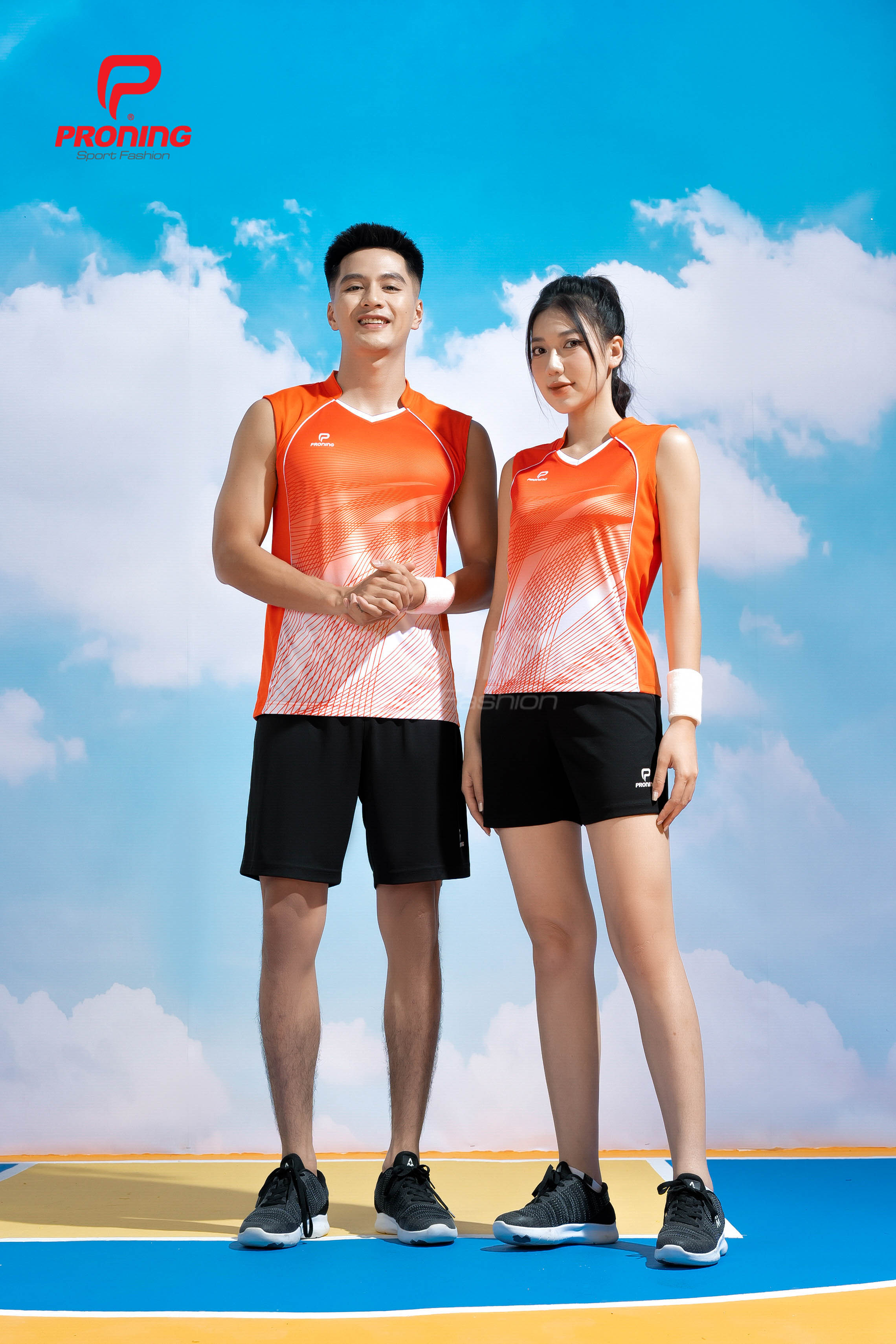 Bộ Thể Thao Nam MCB-6159 Cam phối trắng