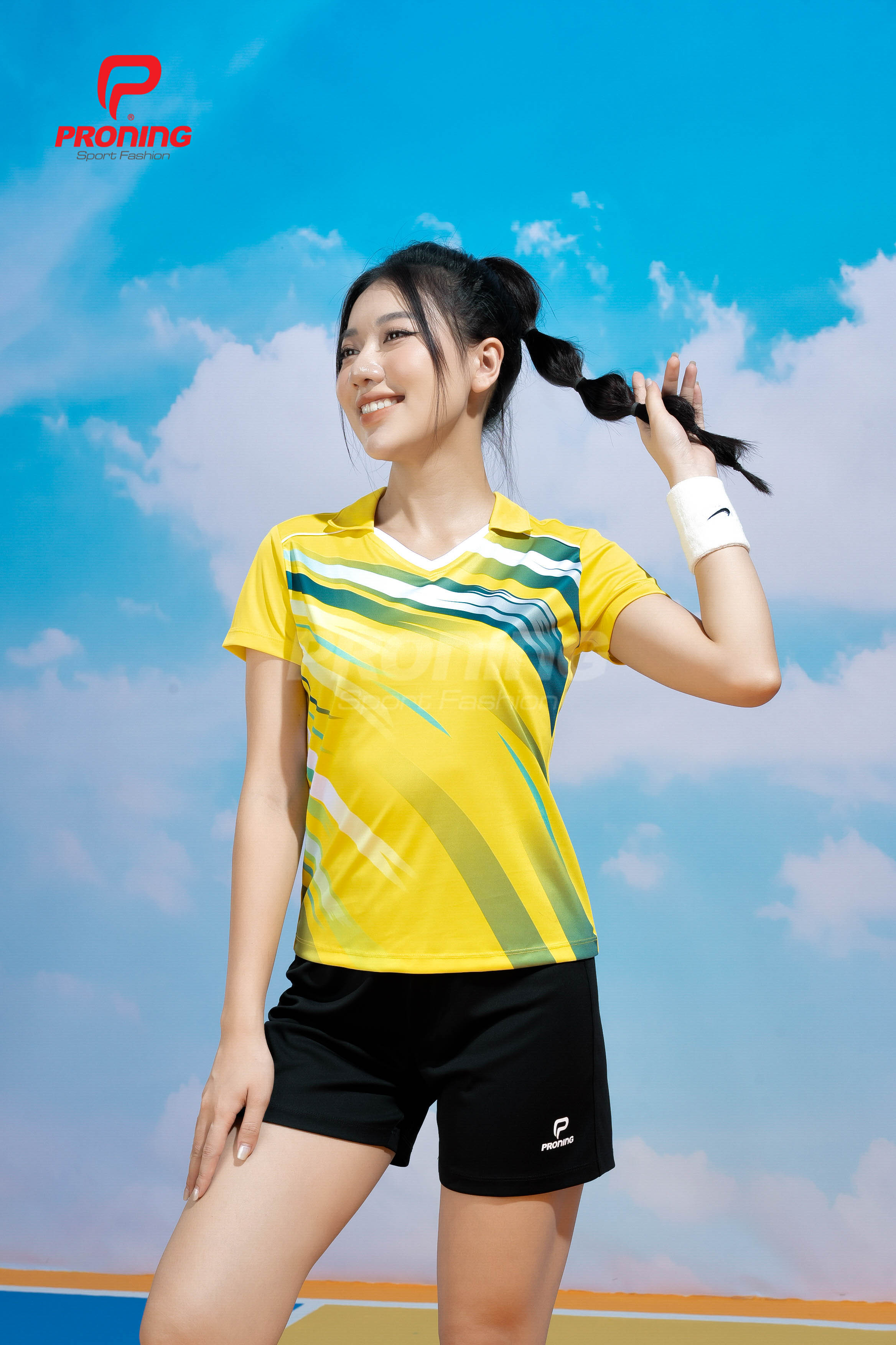 Bộ Thể Thao Nữ ACB-5161 Vàng phối lục bảo