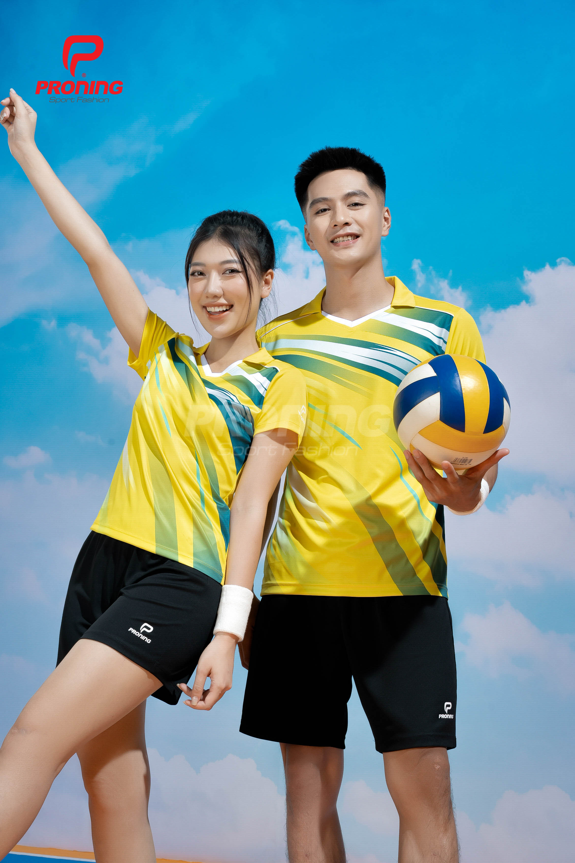 Bộ Thể Thao Nữ ACB-5161 Vàng phối lục bảo