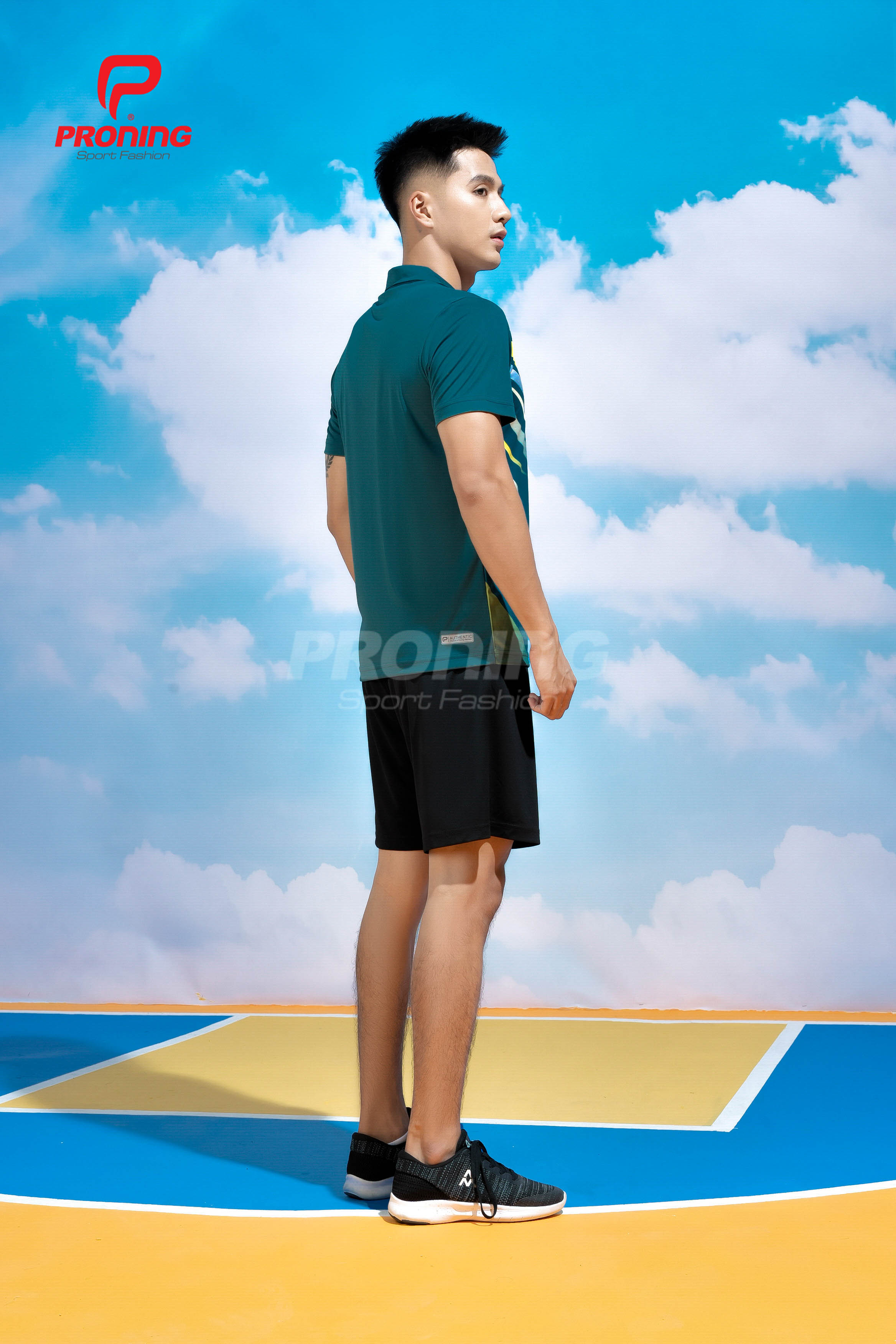 Bộ Thể Thao Nam MCB-6161 Lục bảo phối vàng