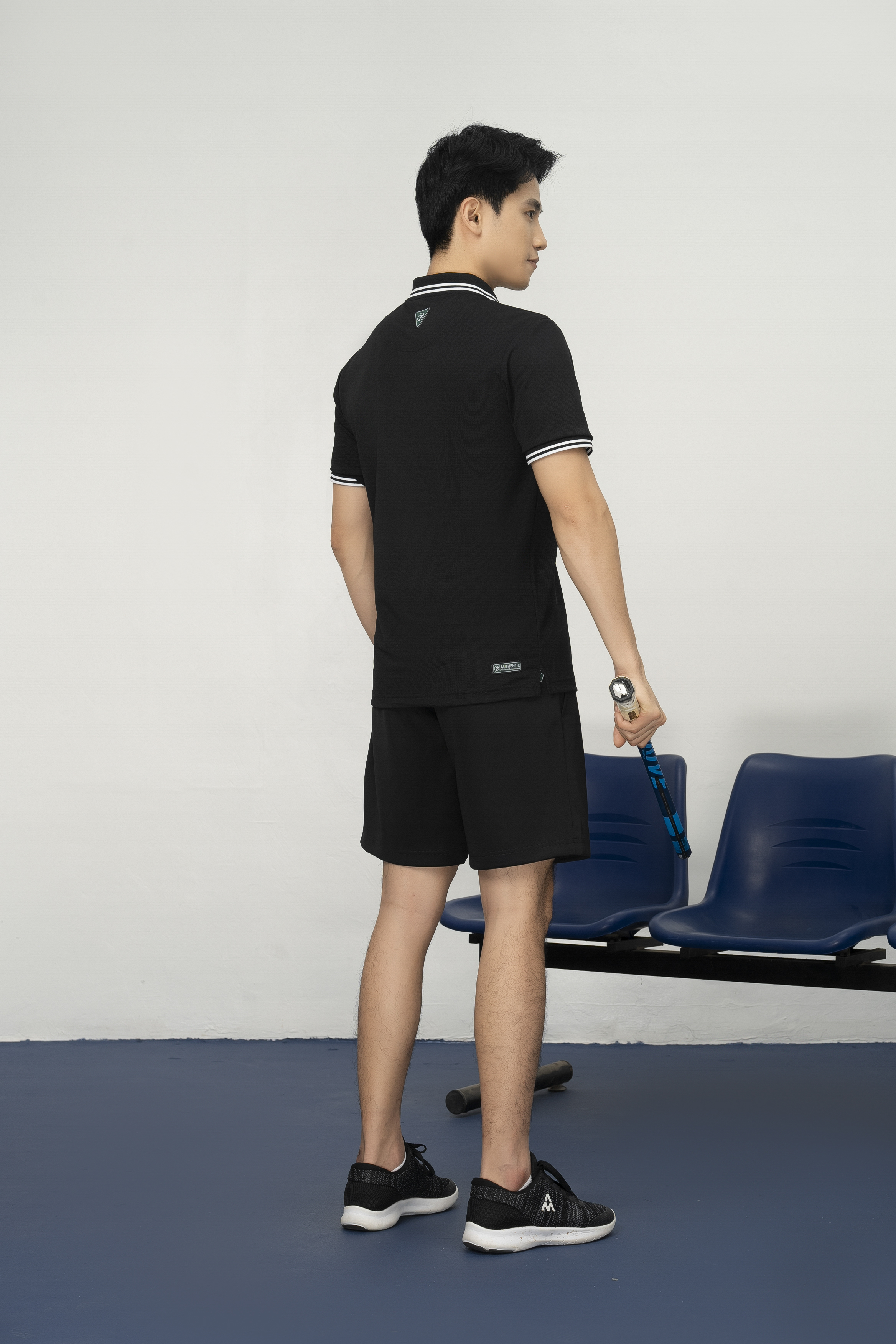 Áo thể thao nam MC-9108 Đen phối trắng