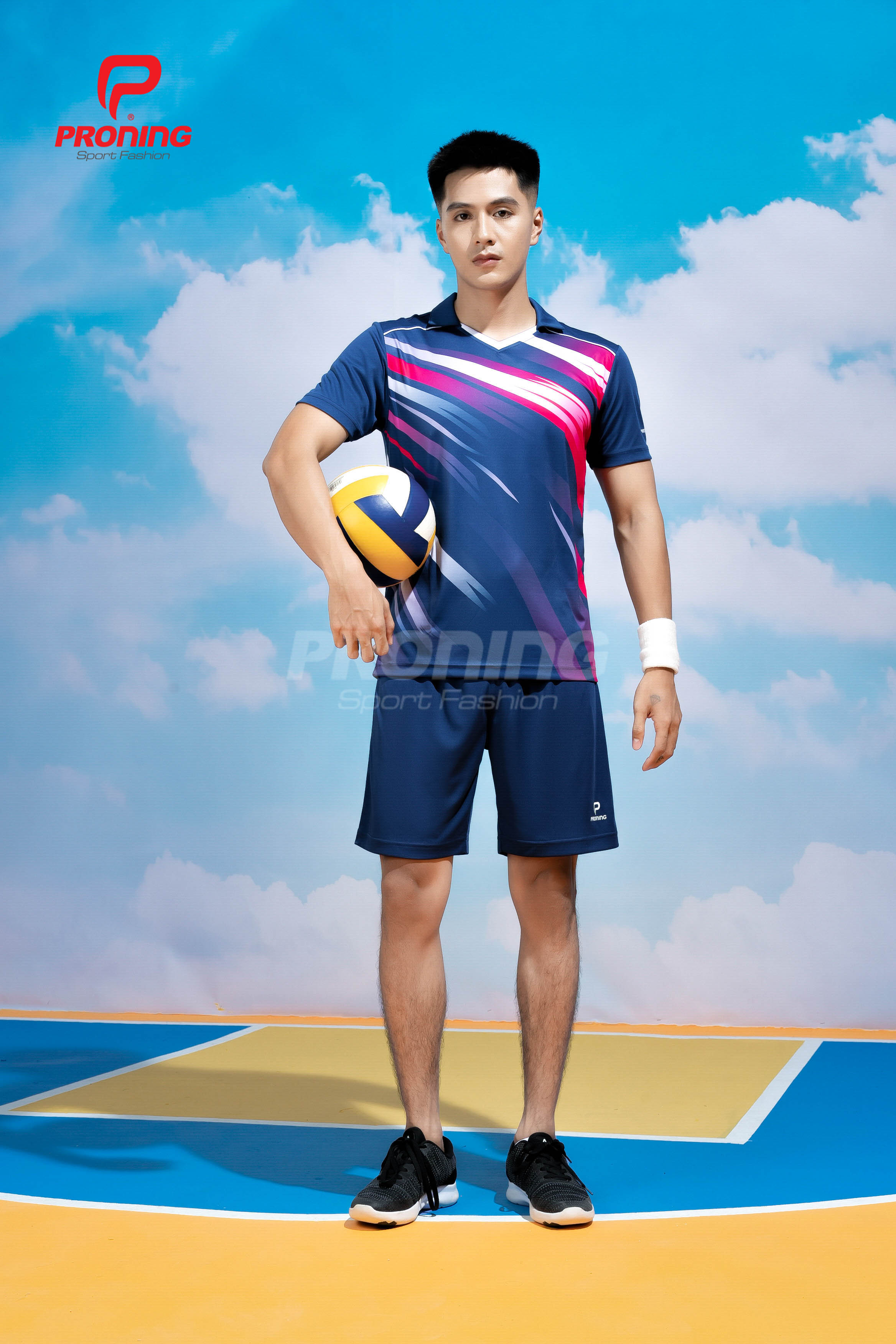 Bộ Thể Thao Nam MCB-6161 Navy phối hồng