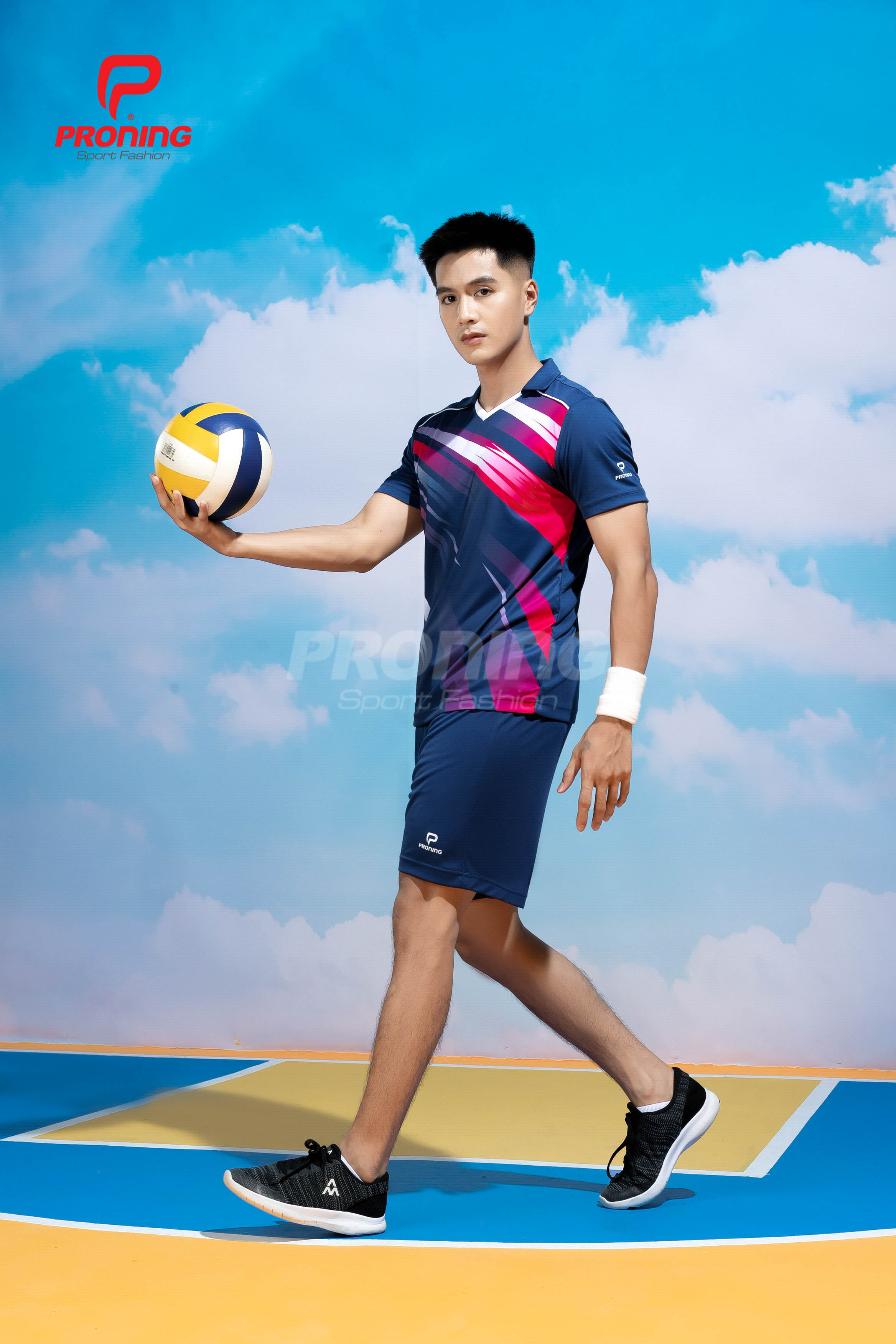 Bộ Thể Thao Nam MCB-6161 Navy phối hồng