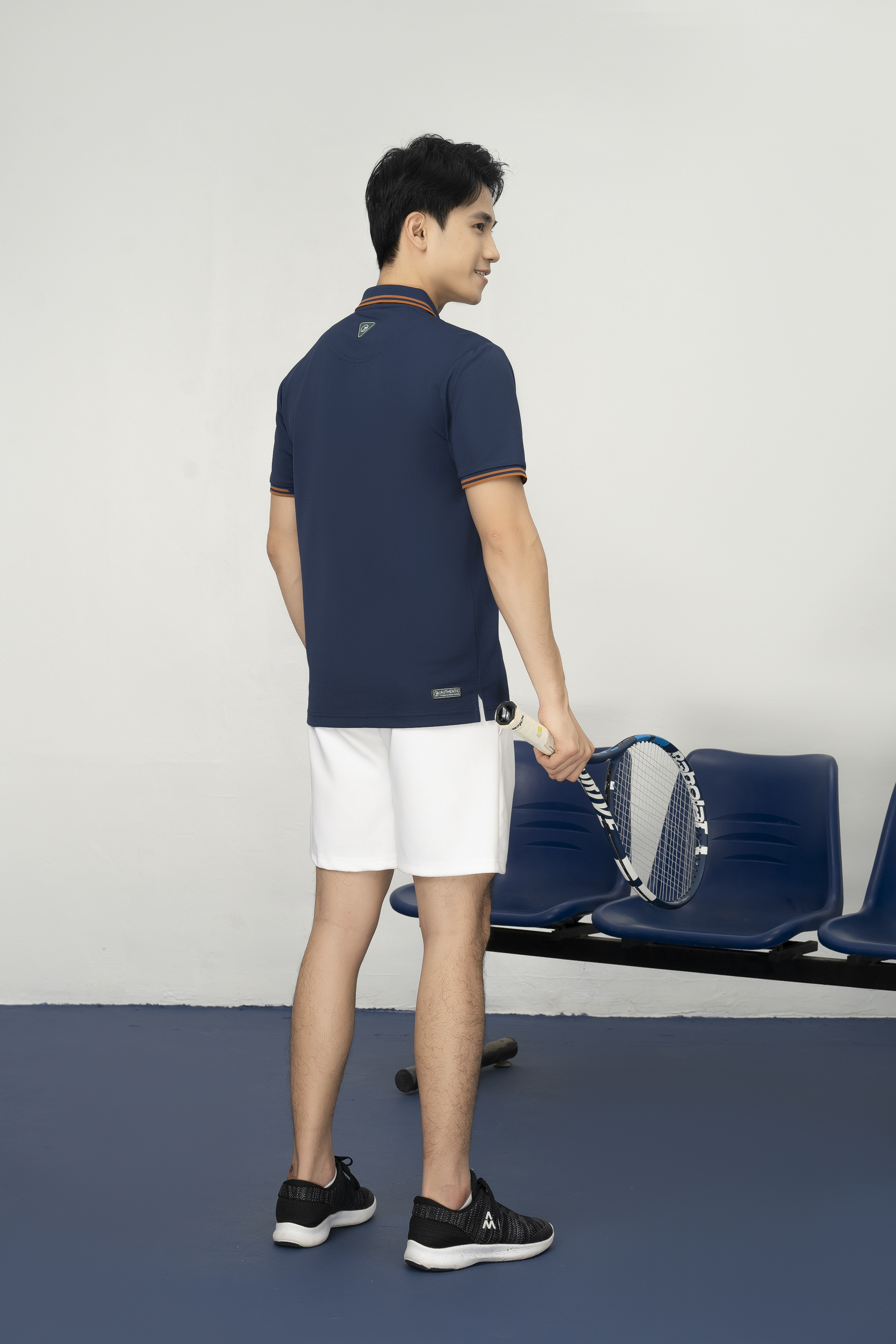 Áo thể thao nam MC-9108 Navy phối cà phê