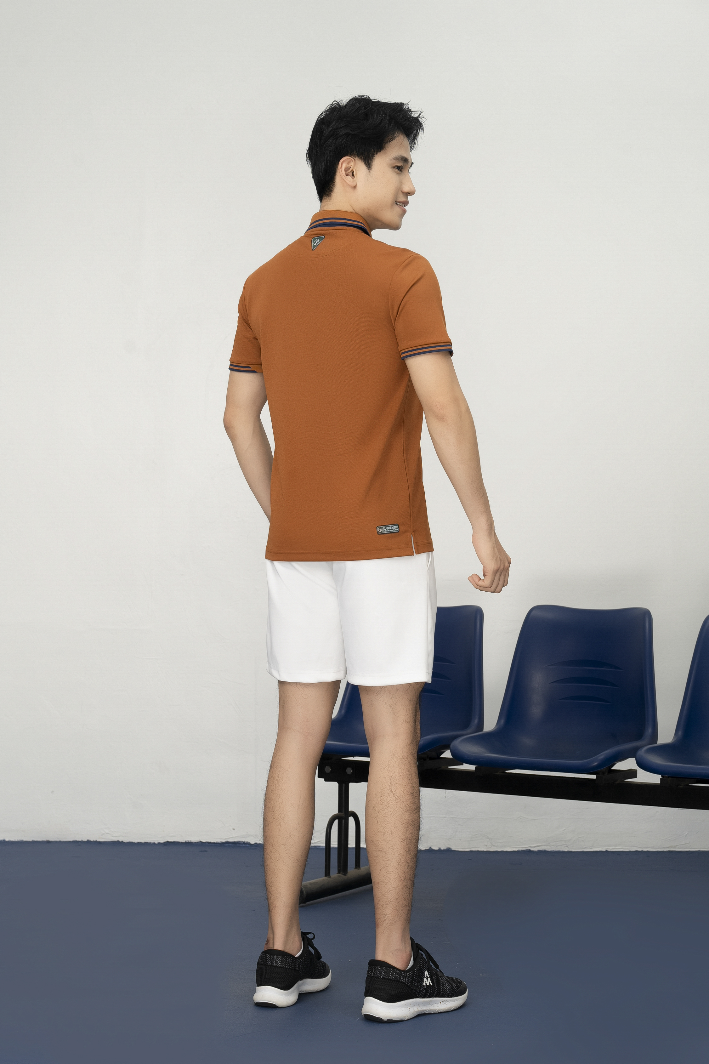 Áo thể thao nam MC-9108 Cà phê phối navy