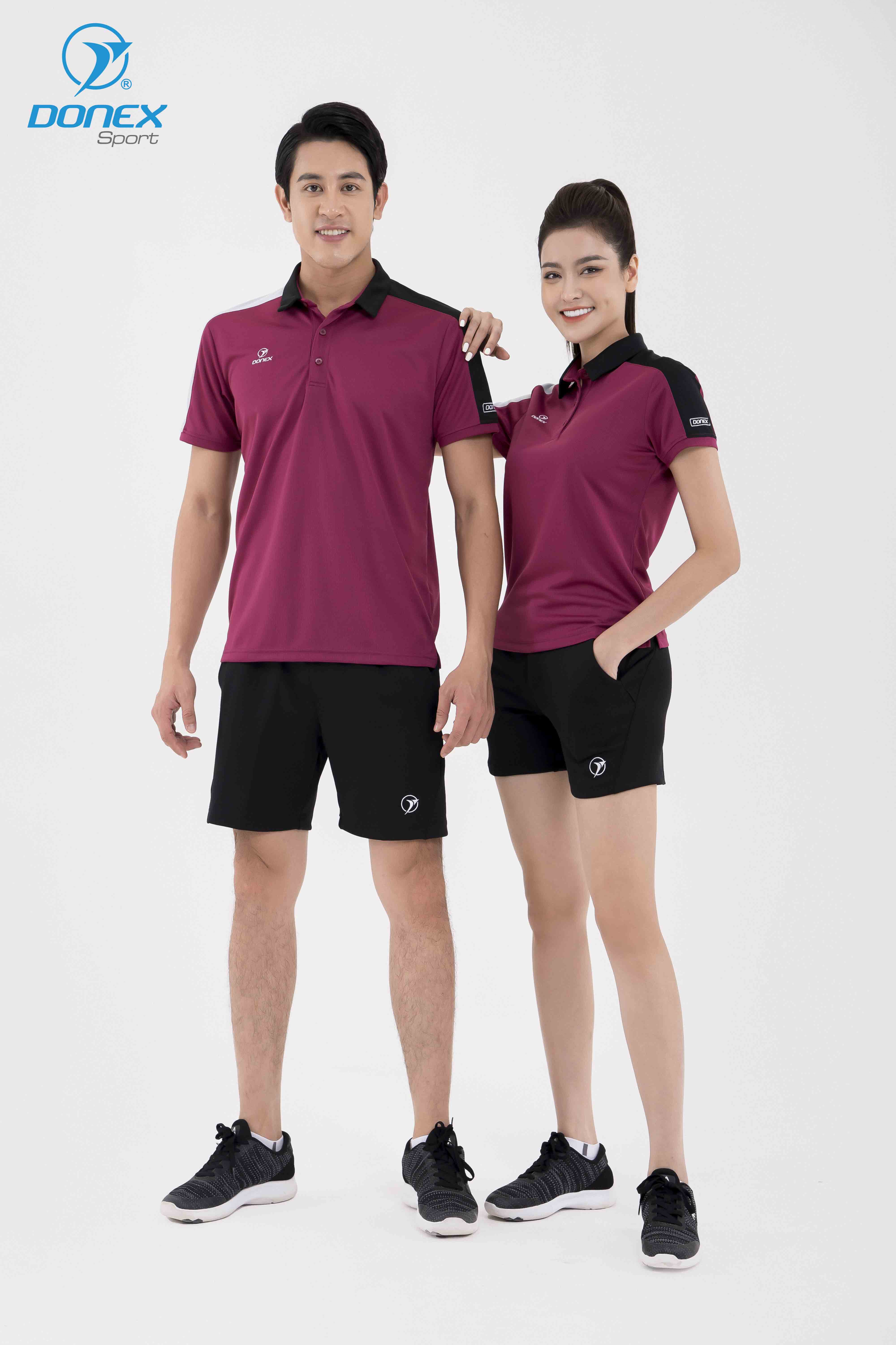 Áo thể thao nam MC-9084 Đỏ đô phối đen